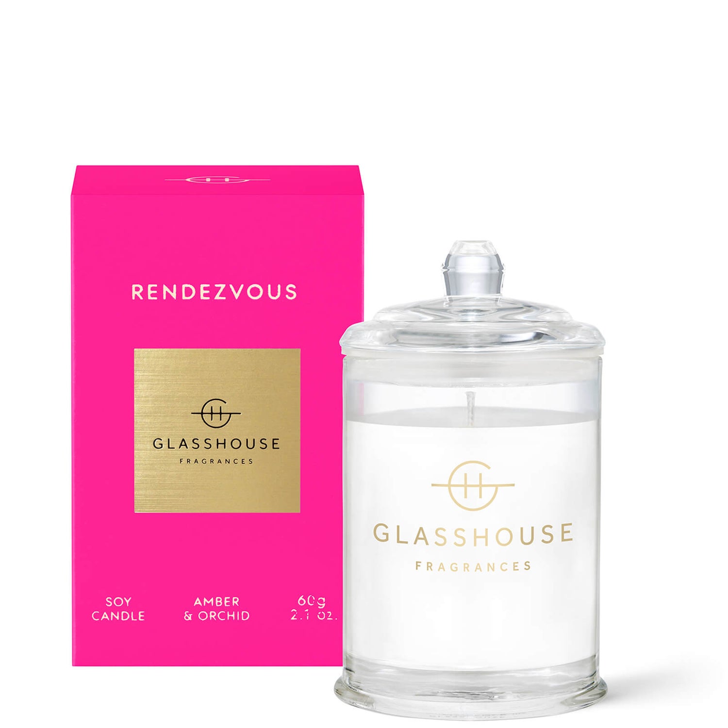 Glasshouse Fragrances Rendezvous Candle 60g