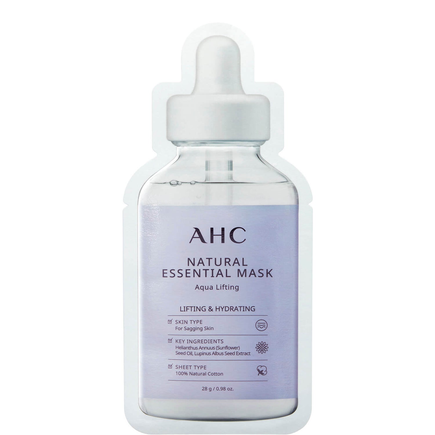 AHC Natural Essential Face Mask Hydrating and Lifting for Tired Skin