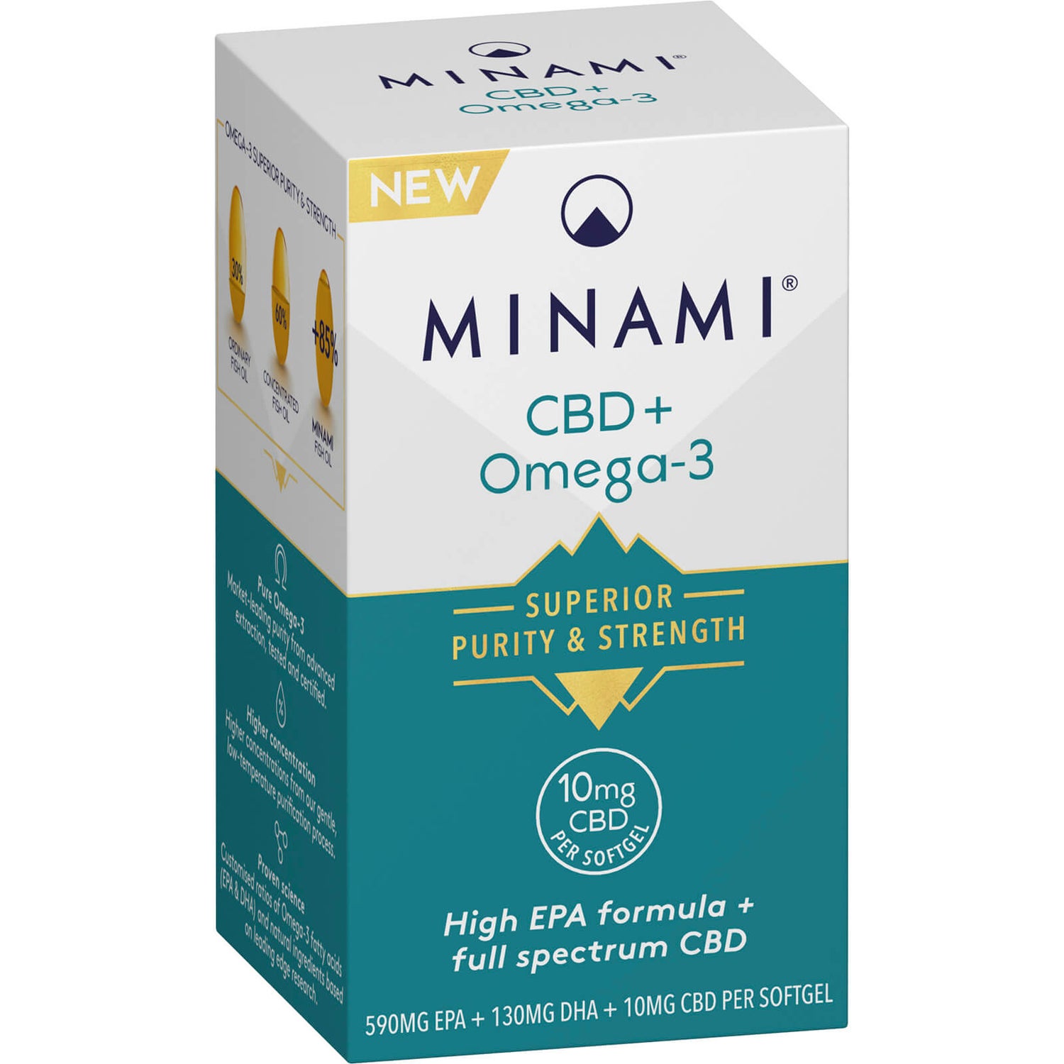 Minami® CBD + Omega-3 Fish Oil - 30 Capsules