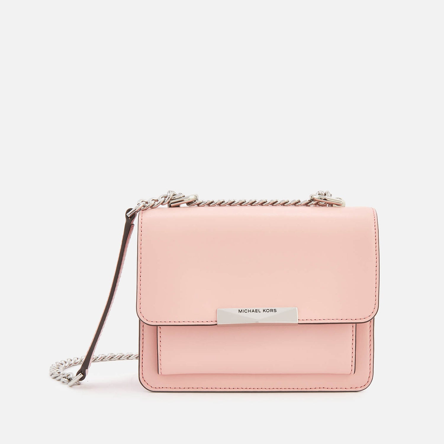 Michael Kors Large Gusset Rose Pink Leather Crossbody Bag