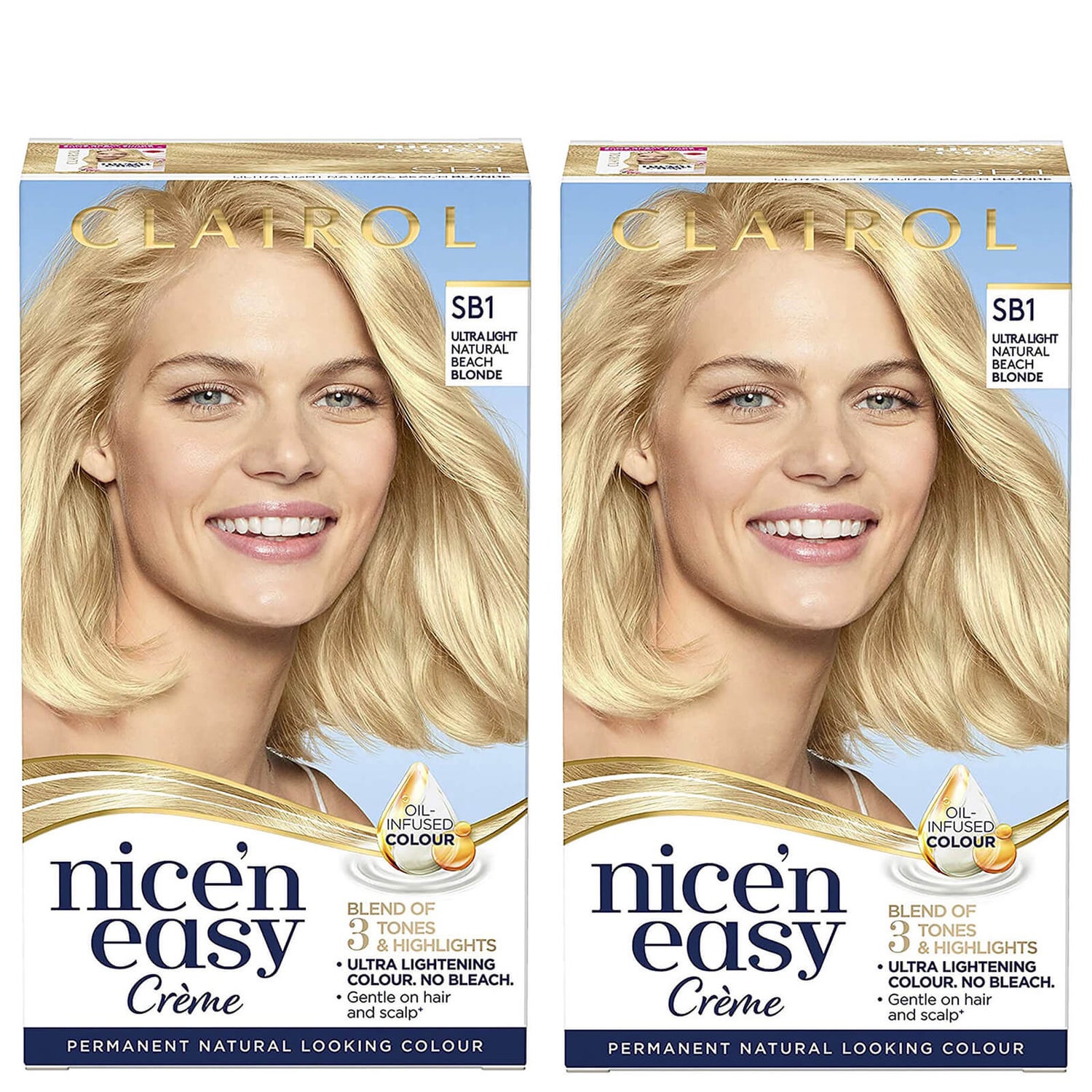 Clairol Nice' n Easy Crème Natural Looking Oil Infused Permanent Hair Dye Duo (Various Shades)