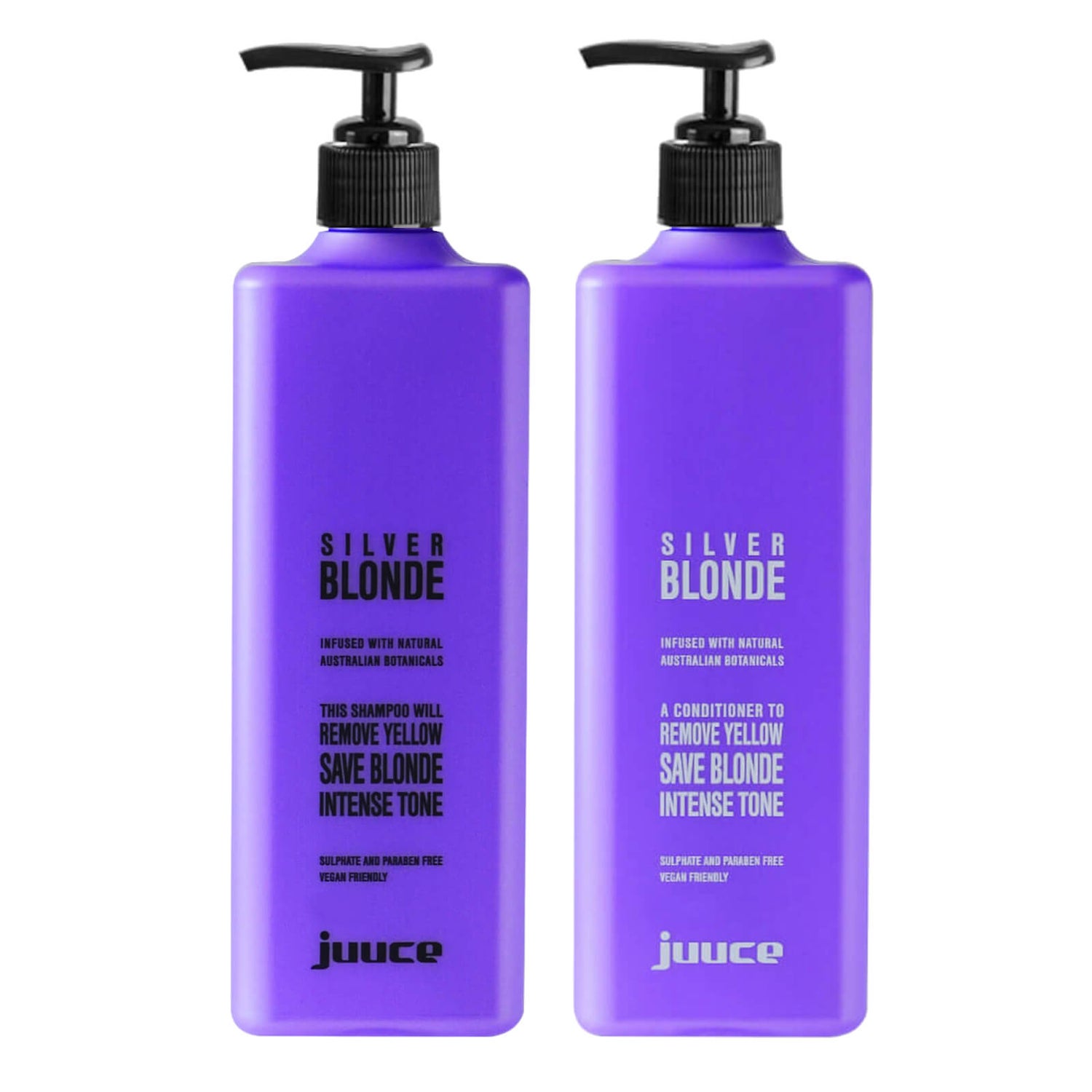 forhåndsvisning Solformørkelse Halvtreds Juuce Silver Blonde Shampoo and Conditioner Duo 2 x 1L | Buy Online At RY