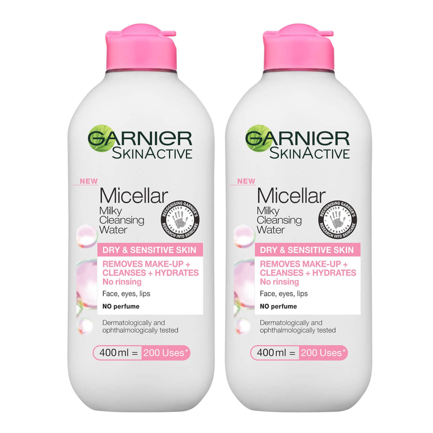 Garnier Micellar Milk Cleansing Water 400ml Duo Pack