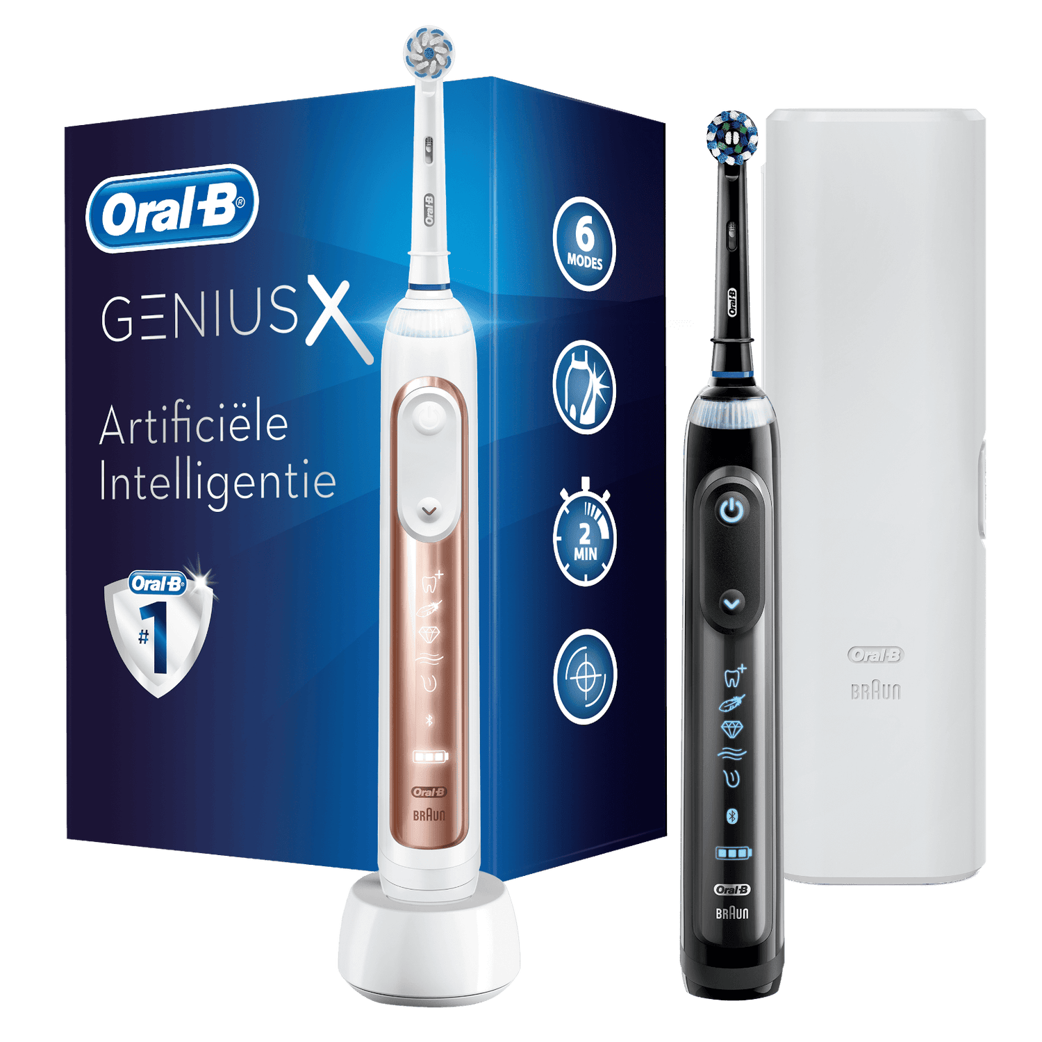 pion In zicht meer Oral-B Genius 20900 Elektrische Tandenborstel Duo-pak - Zwart & Roségoud |  Oral-B NL