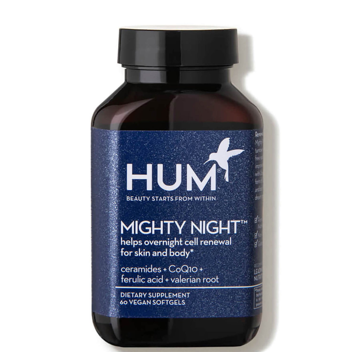 HUM Nutrition Mighty Night Overnight Skin Cell Renewal Supplement (60 tablets)