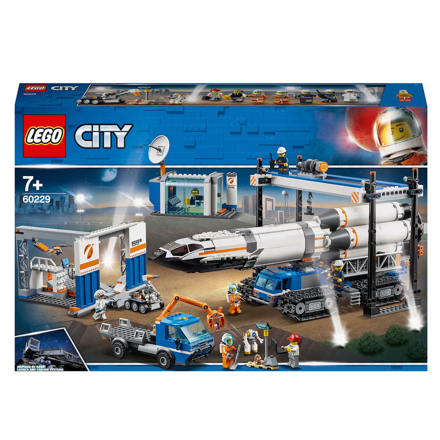 LEGO City Space Rocket Assembly & Transport 60229 Toy Set (1055 Pieces)