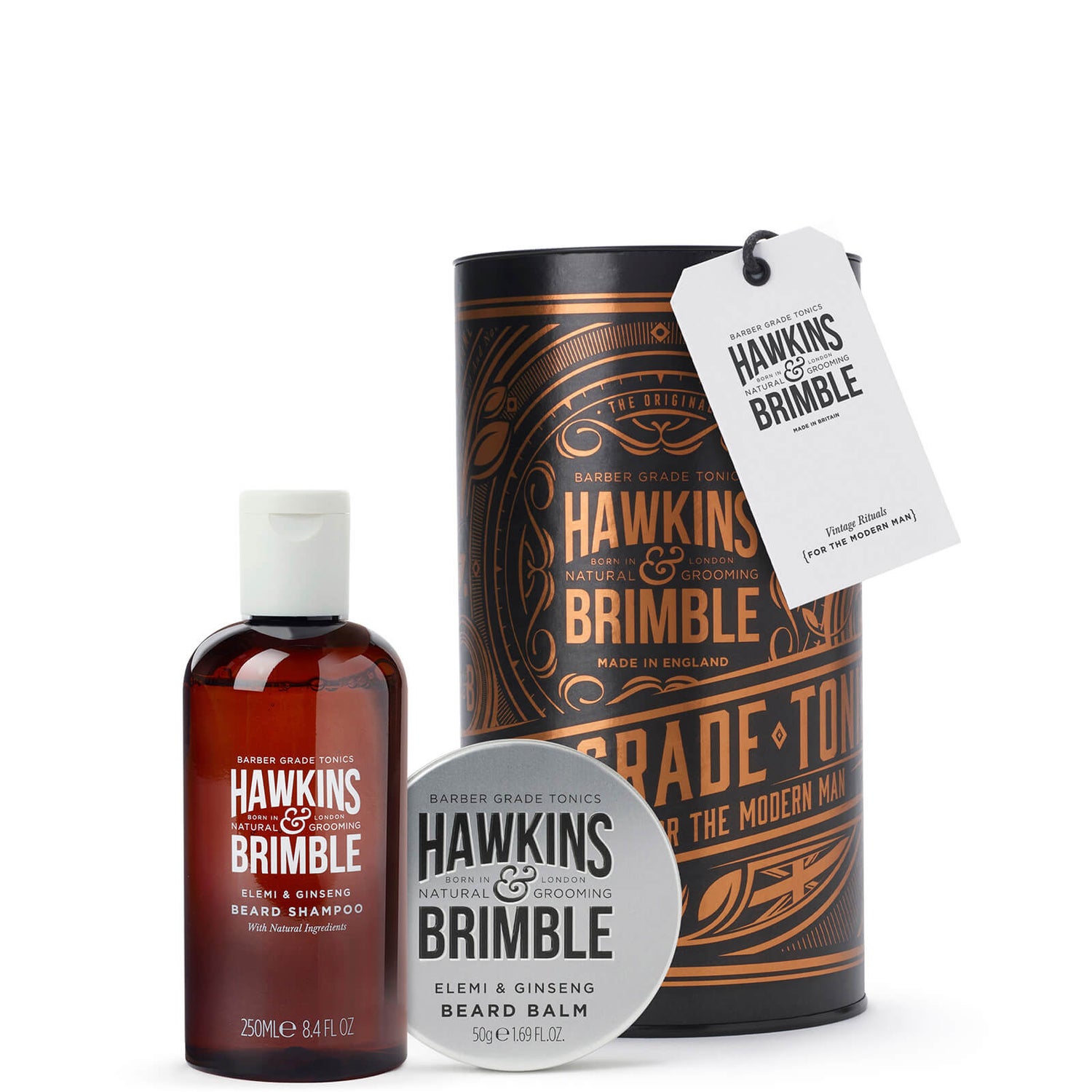 Conjunto de Presentes Hawkins & Brimble Beard Gift Set Copper