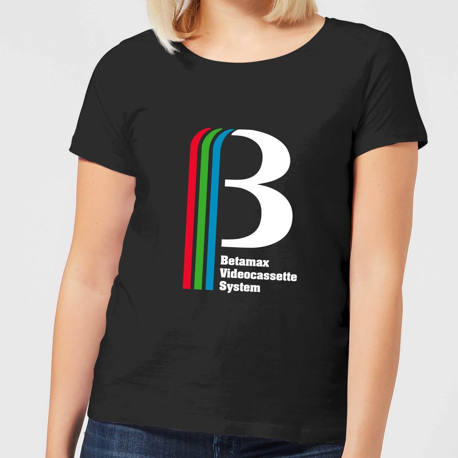 Betamax Logo Women's T-Shirt - Black Clothing - Zavvi US