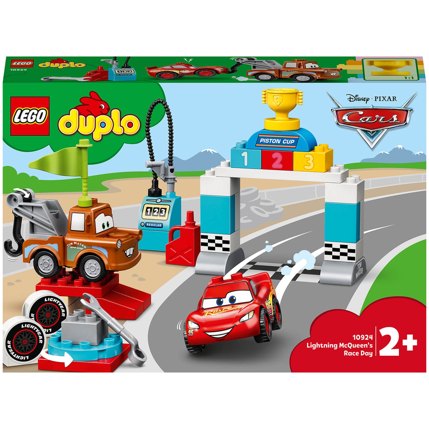 LEGO DUPLO Cars TM: Lightning McQueen's Race Day (10924) Zavvi US