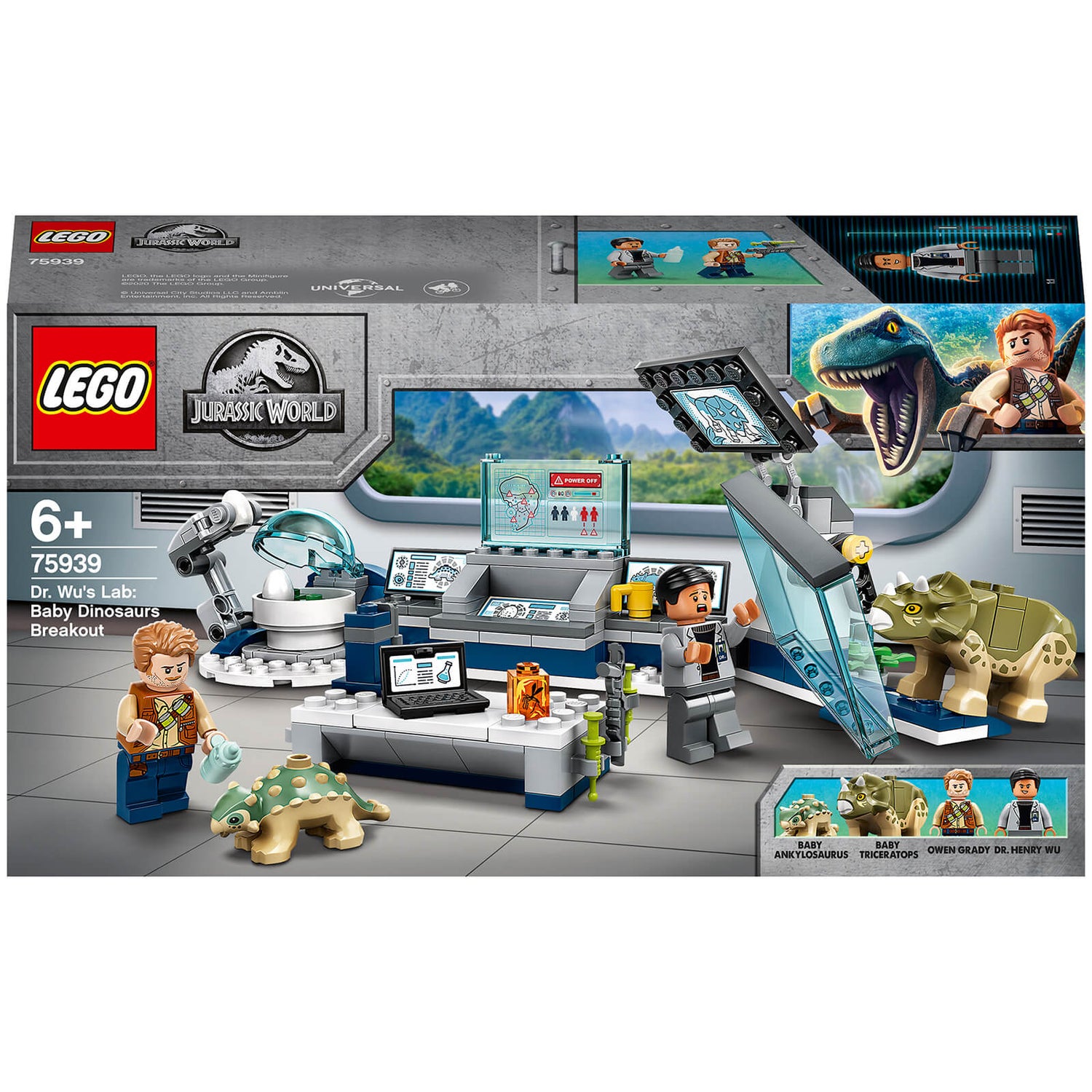 LEGO Jurassic World : Le labo de Dr Wu : l'évasion des bébés dinosaures Jouet (75939)