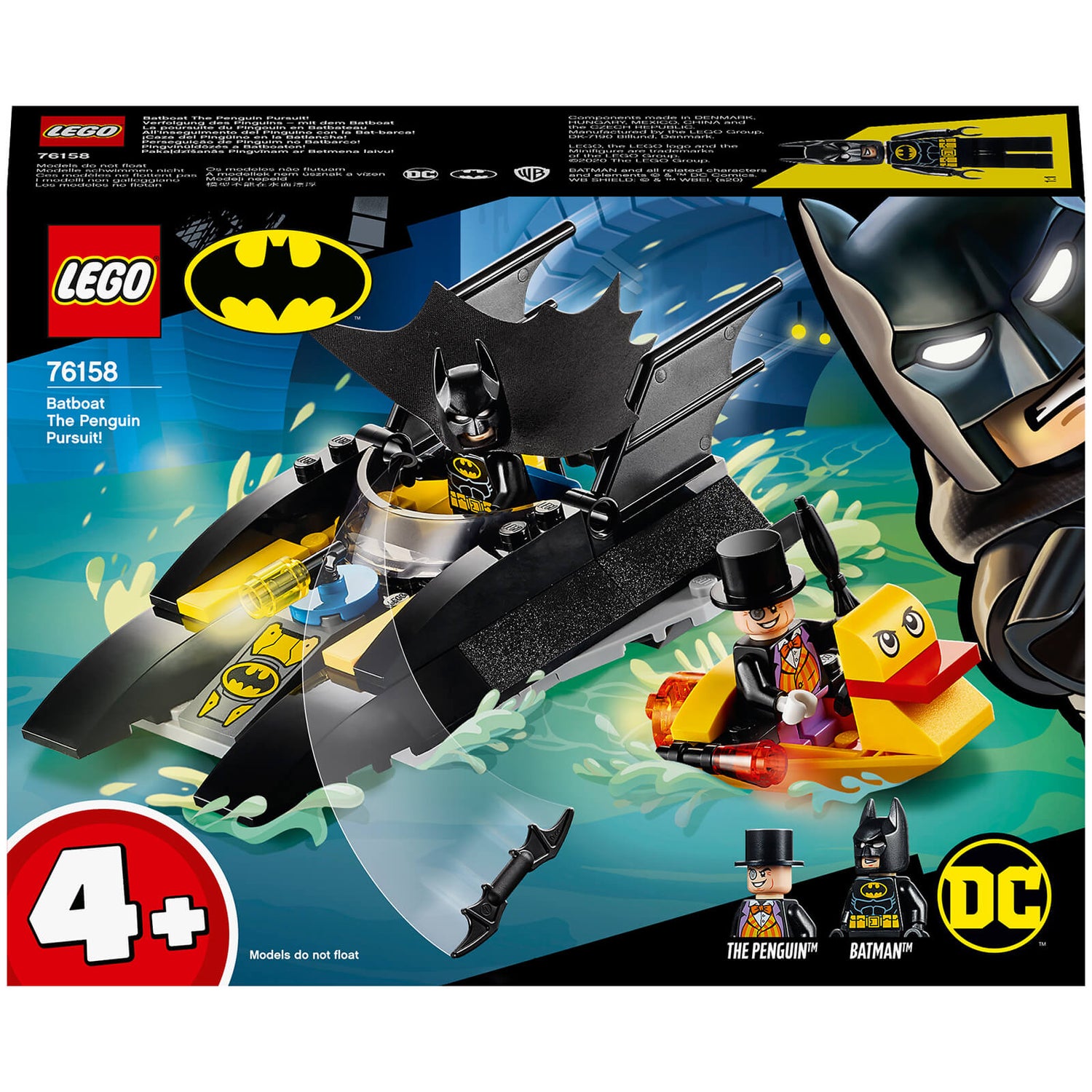 LEGO DC Batman La poursuite du Pingouin en Batbateau Jouet (76158)
