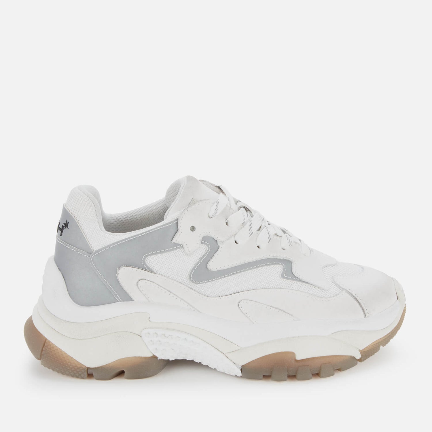 Ash Women s Addict Chunky Running Style Trainers White Silver TheHut