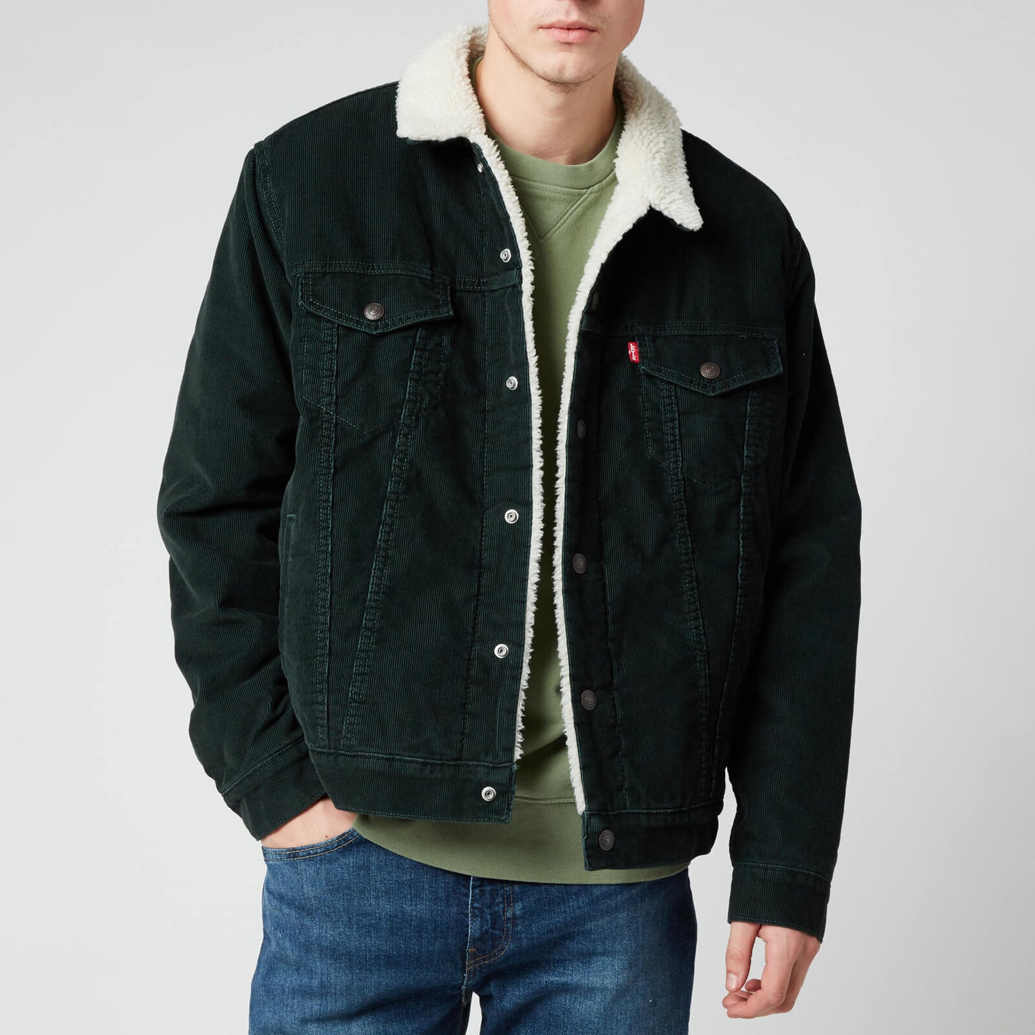 Levi's Men's Type 3 Sherpa Trucker Jacket - Scarab Cord 