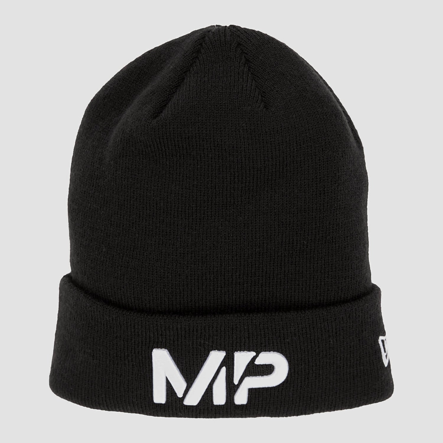 Dzianinowa czapka beanie z wywijanym brzegiem z kolekcji MP New Era – czarno-biała