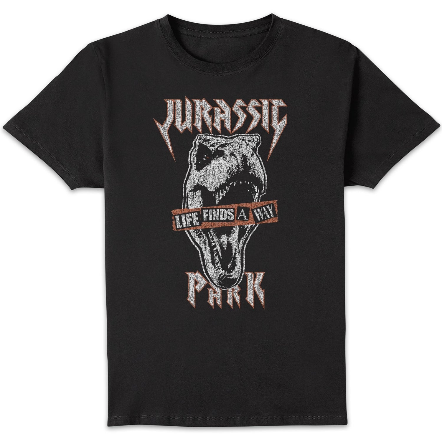 Jurassic Park Rex Punk Men's T-Shirt - Schwarz