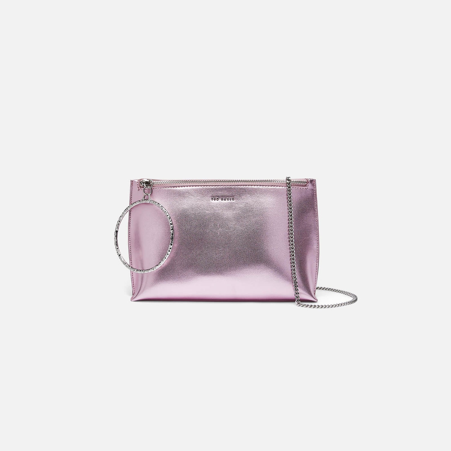 Ted Baker Women s Ingaah Textured Ring Bracelet Clutch Pink