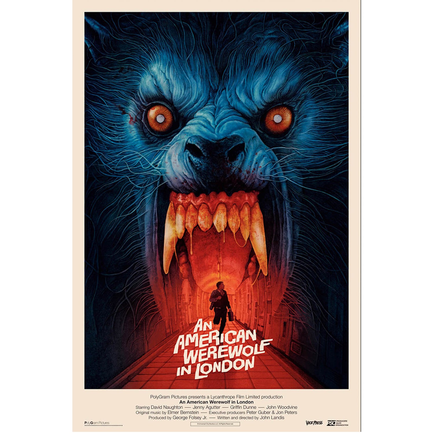 An American Werewolf In London 24 x 36 Screenprint by Gabz – Main Edition