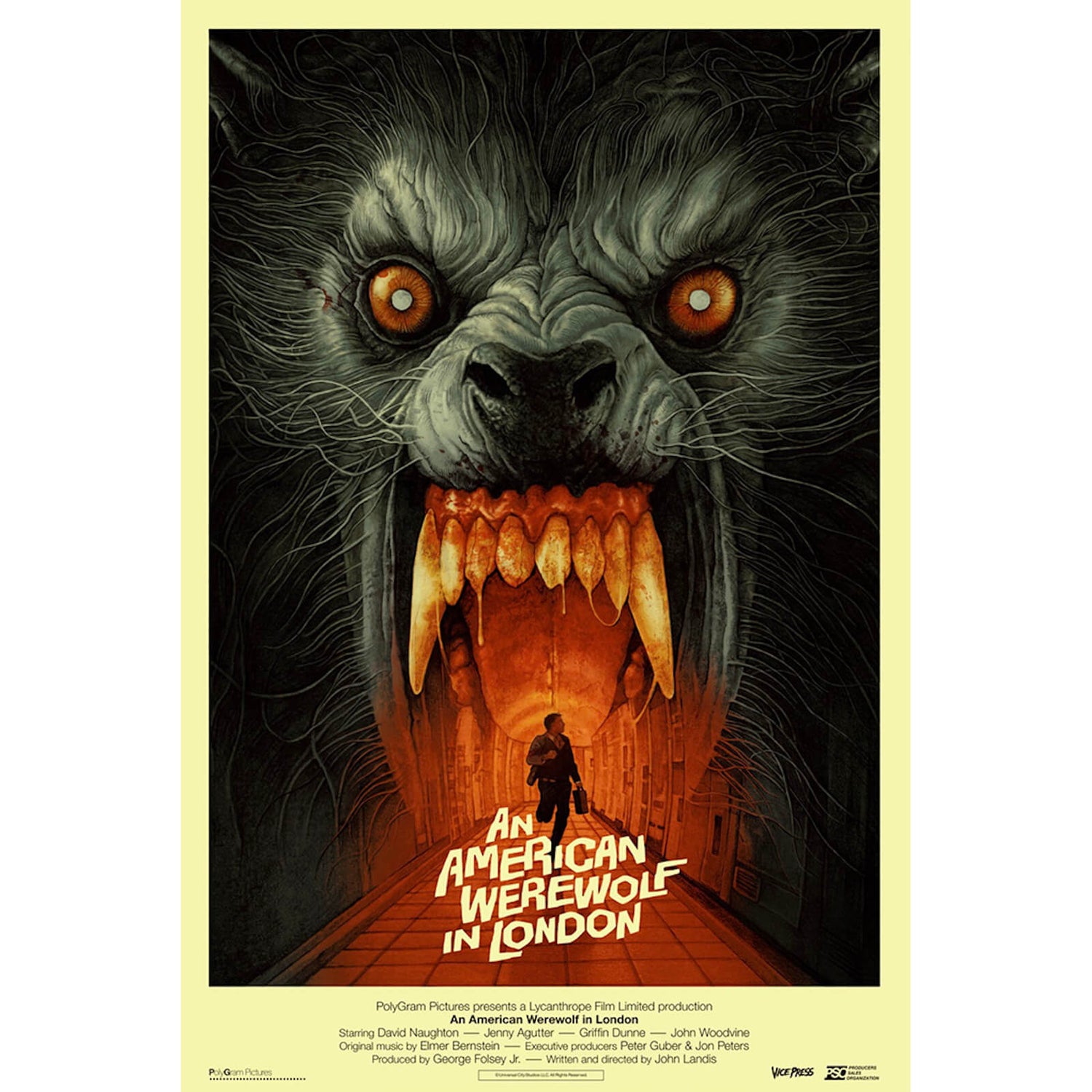 An American Werewolf In London 24 x 36 Screenprint by Gabz – Variant Edition