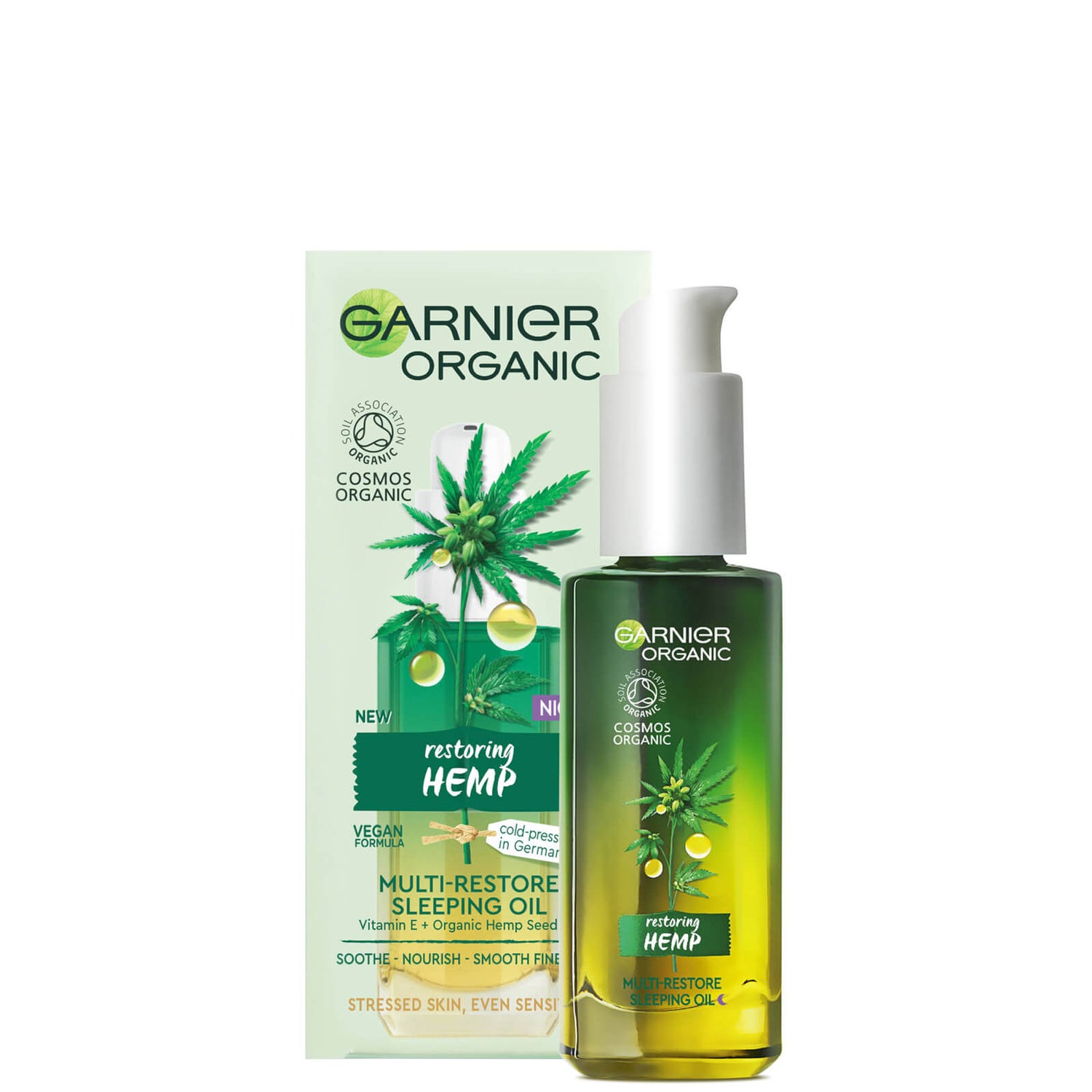 Garnier Organic Hemp Multi-Restore Facial Sleeping Oil 30 ml