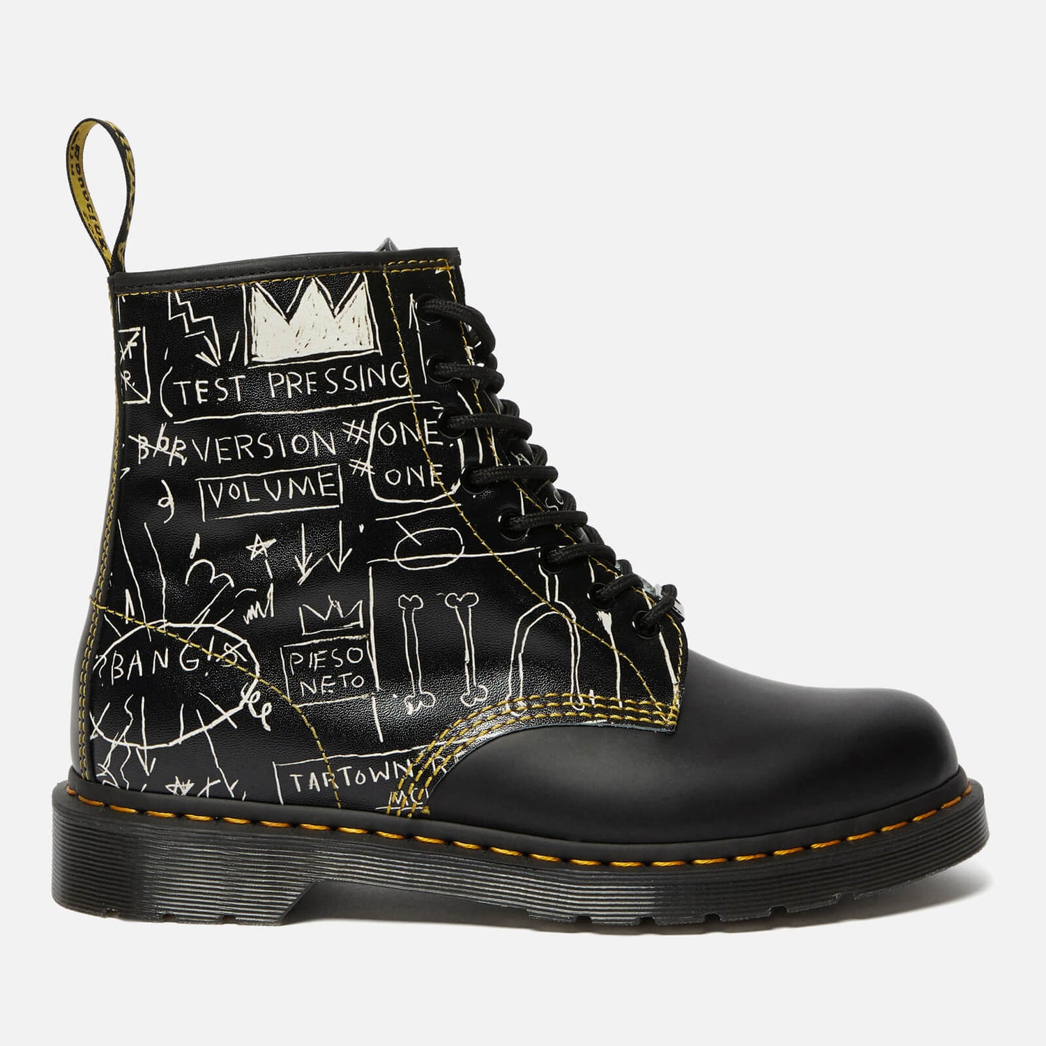 Dr. Martens X Basquiat1460 Leather 8-Eye Boots - White/Black