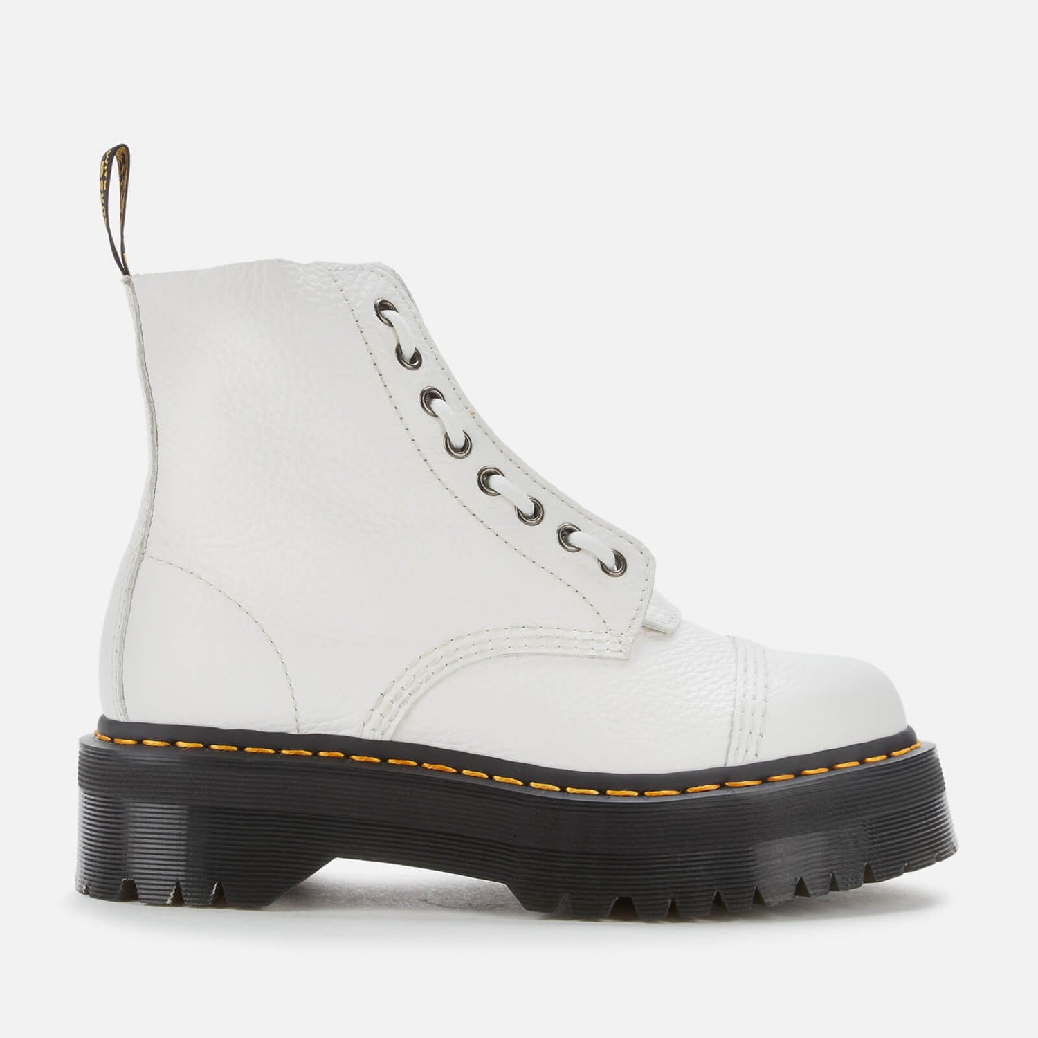 Dr. Martens Women's Sinclair Leather Zip Front Boots - White - UK 3