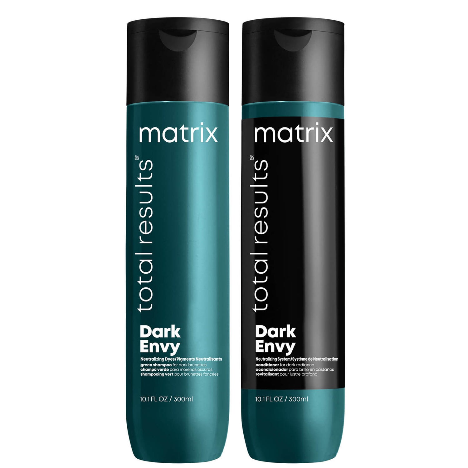 Matrix Total Results Dark Envy Green Toning Shampoo and Conditioner for Deep Brunette Hair 300ml Duo