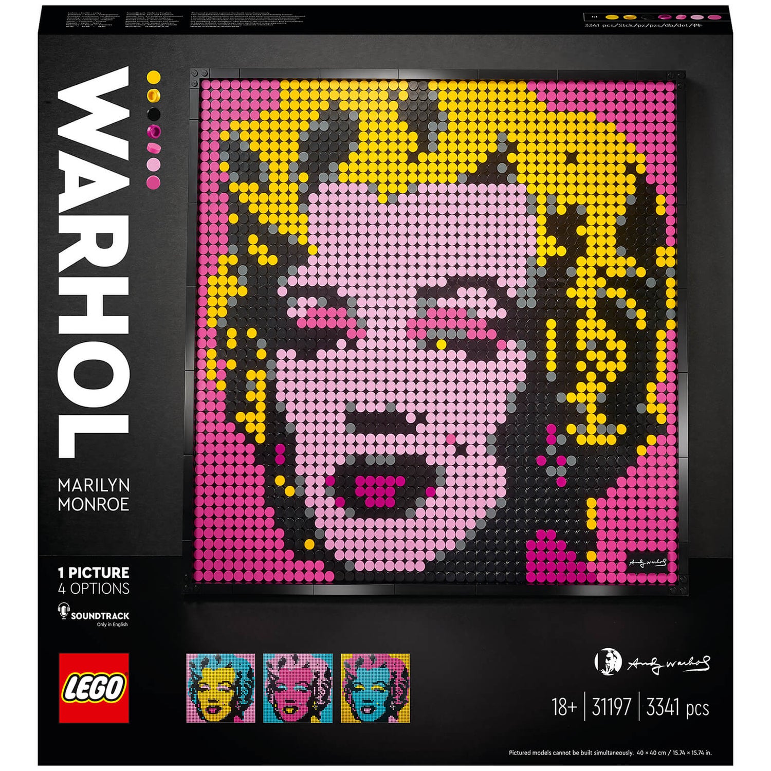 LEGO Art Ensemble de Jeux de construction Andy Warhol's Marilyn Monroe pour adultes (31197)