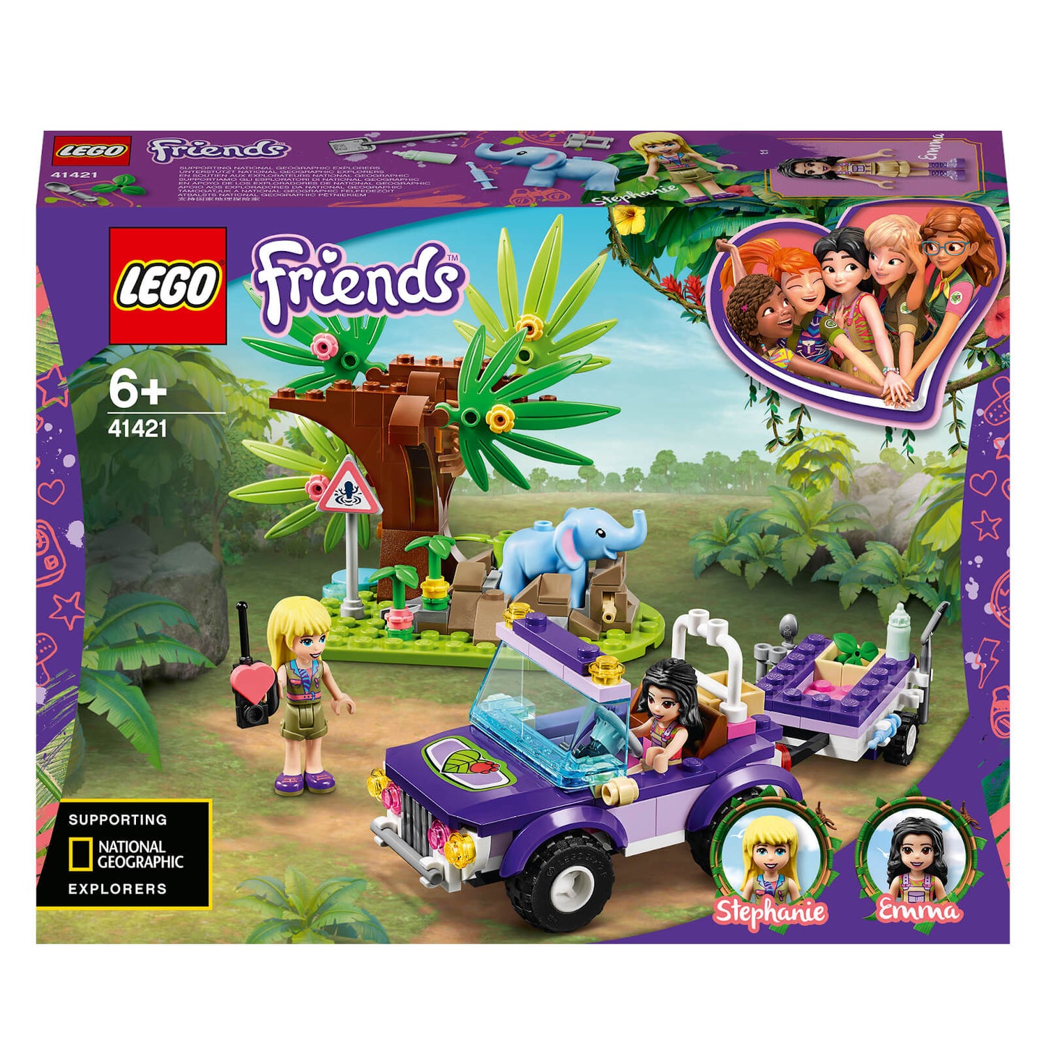 LEGO Friends: Baby Elephant Jungle Rescue Animals Set (41421) Toys - Zavvi  UK