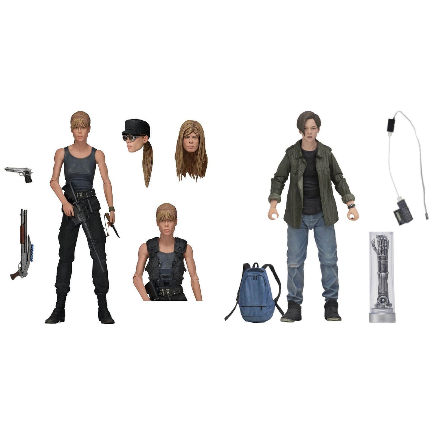 42179 for sale online NECA Terminator 2 Sarah Connor and John Connor 7 inch Action Figure 