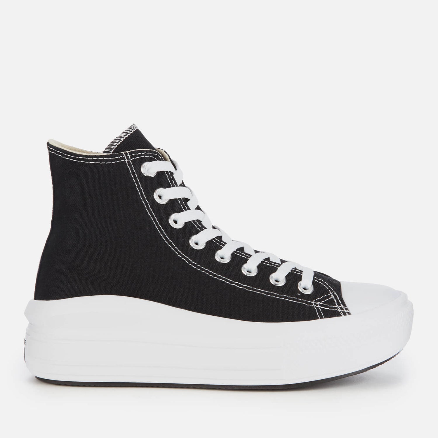 Converse Women's Chuck Taylor All Star Move Hi-Top Trainers - Black/Natural  Ivory/White | TheHut.com