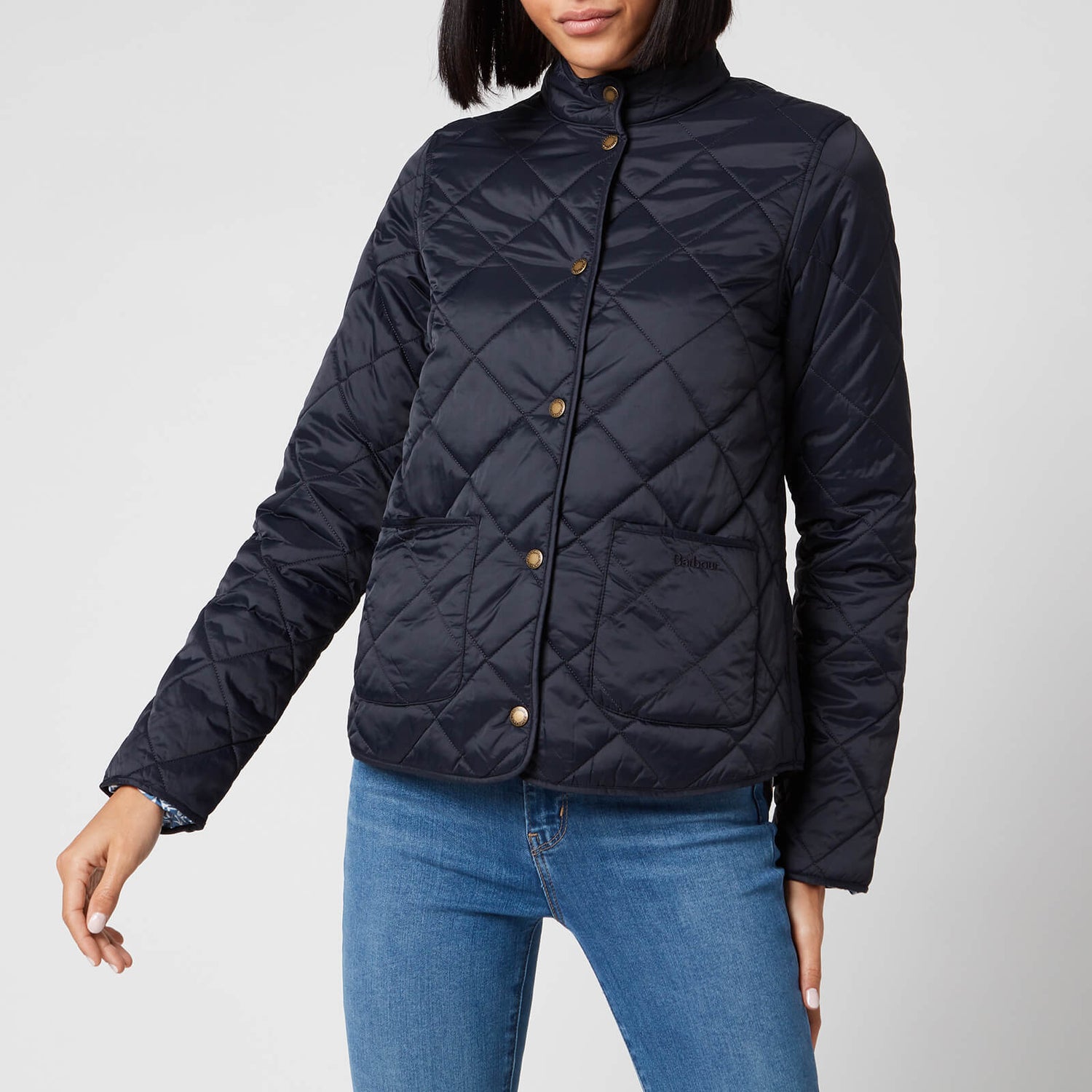 Barbour X Laura Ashley Women s Elm Quilt Coat Navy Shepherds