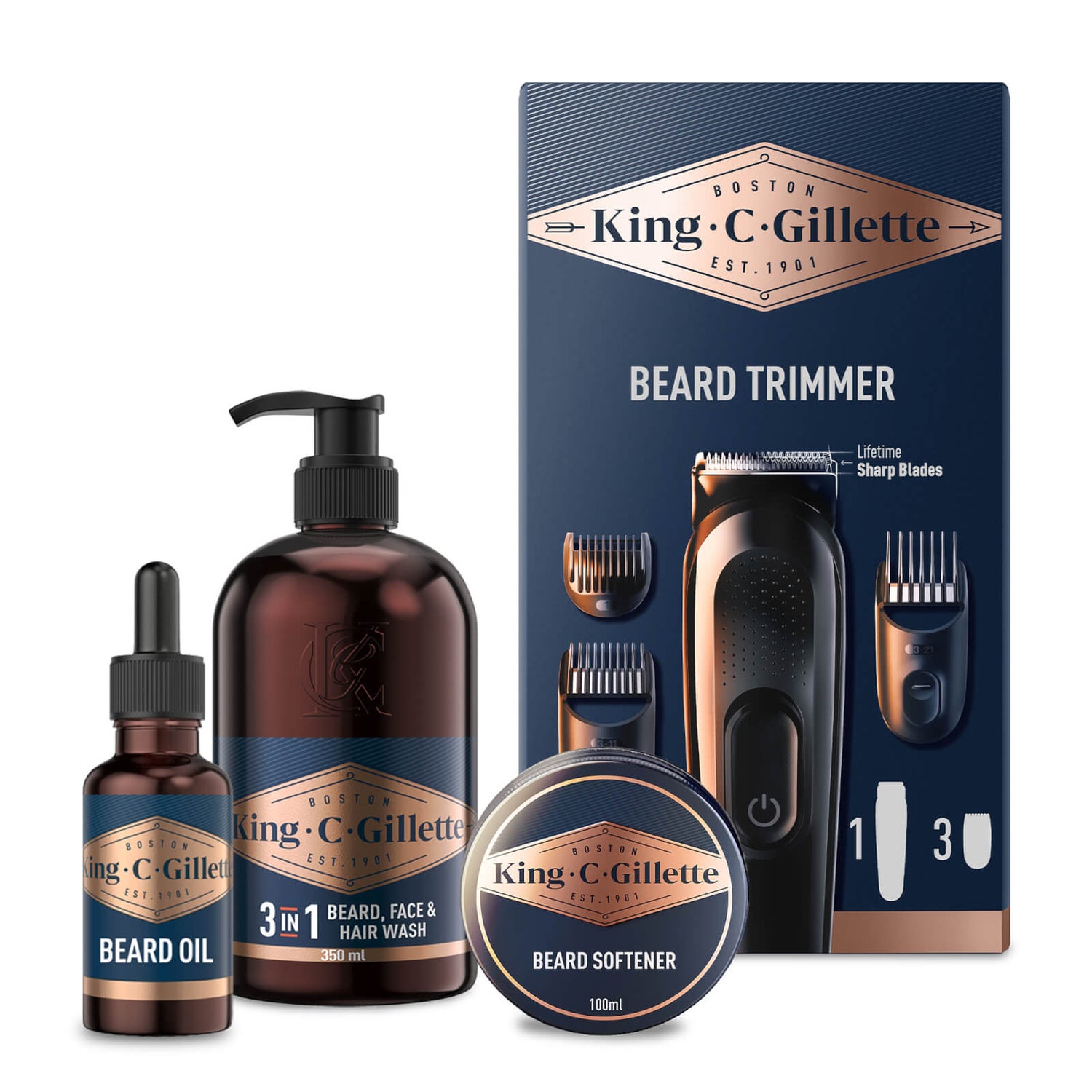 King C. Gillette Beard Trimmer & Beard Care Kit