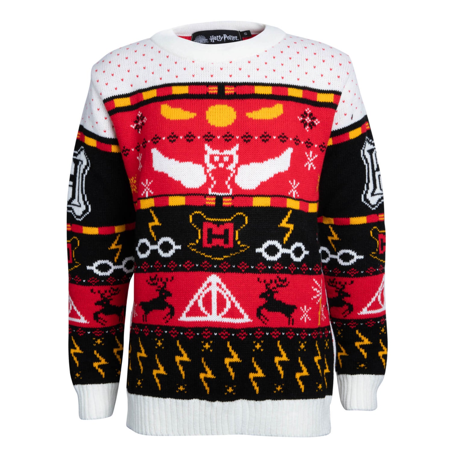 Harry Potter Kids Christmas Knitted Jumper - Red