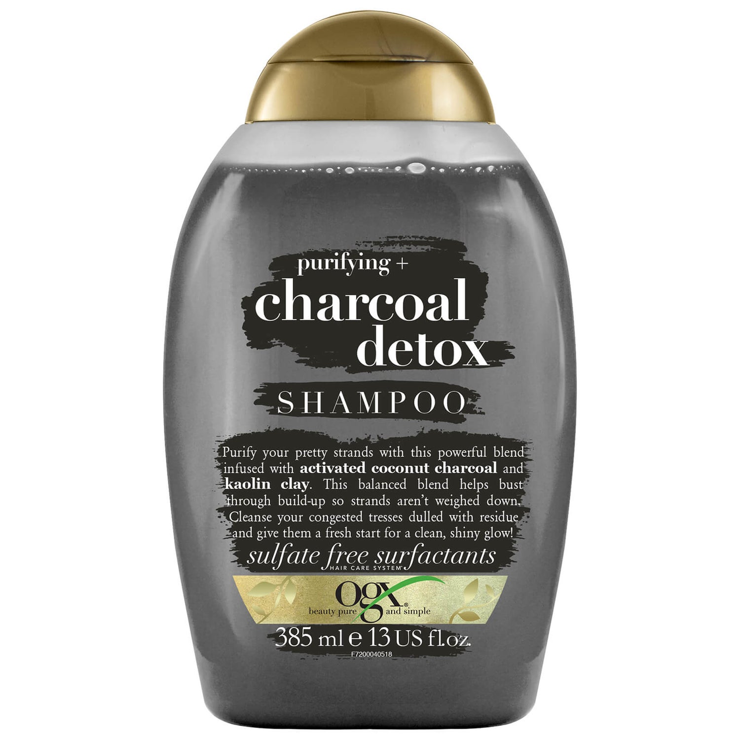 OGX Purifying+ Charcoal Detox Shampoo 385ml - LOOKFANTASTIC