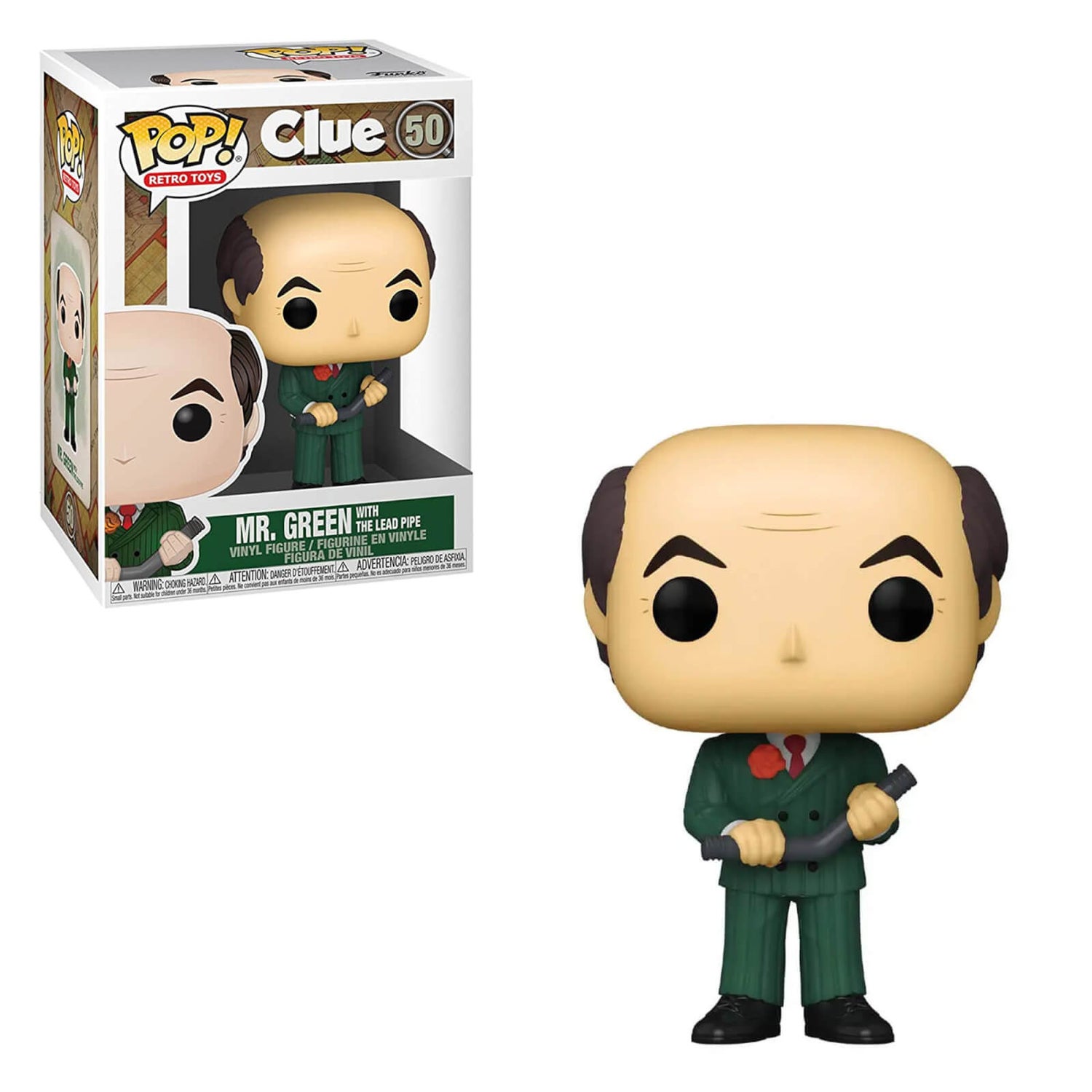 Clue Mr Green with Lead Pipe Pop! Vinyl Figure