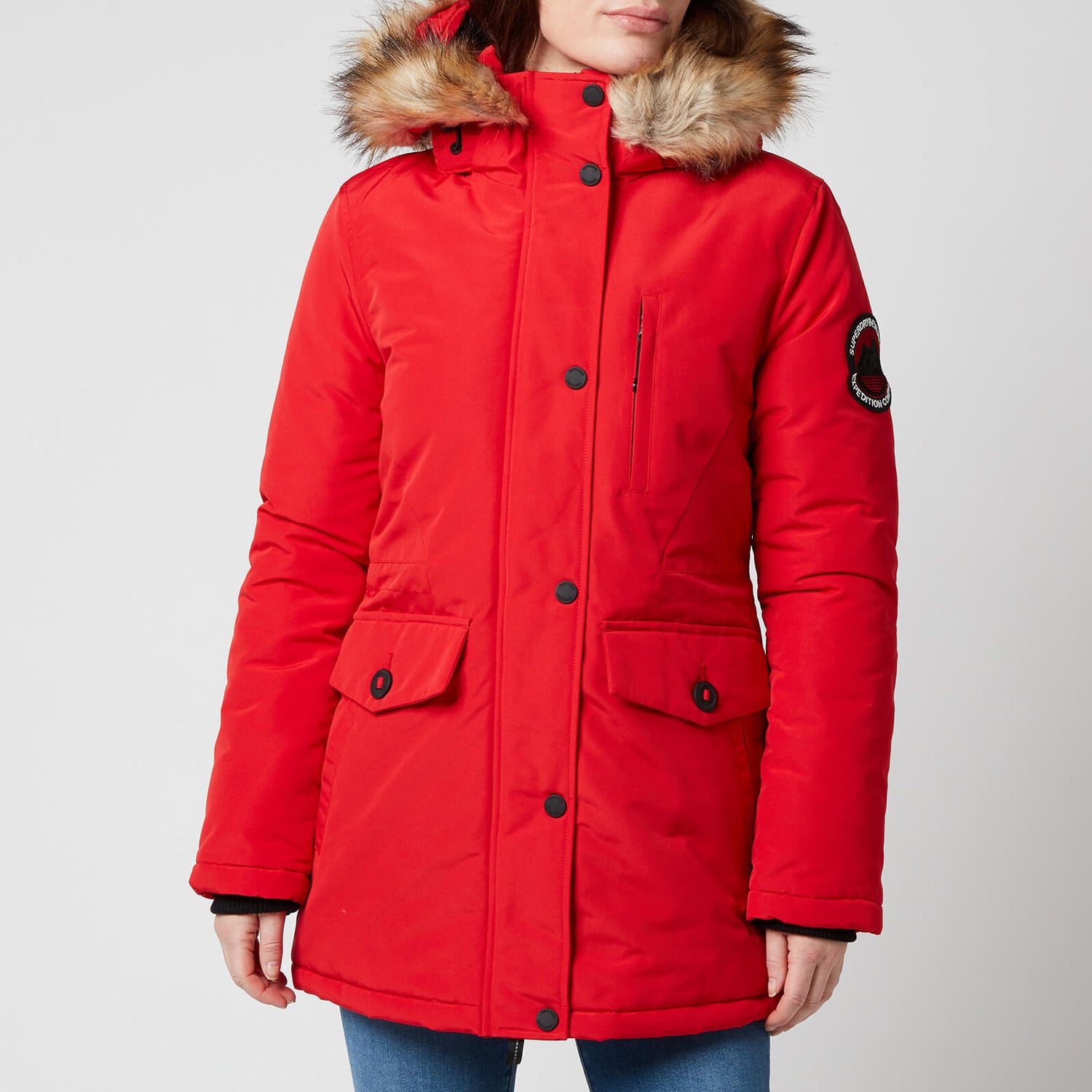 Superdry Women s Everest Parka High Risk Red TheHut