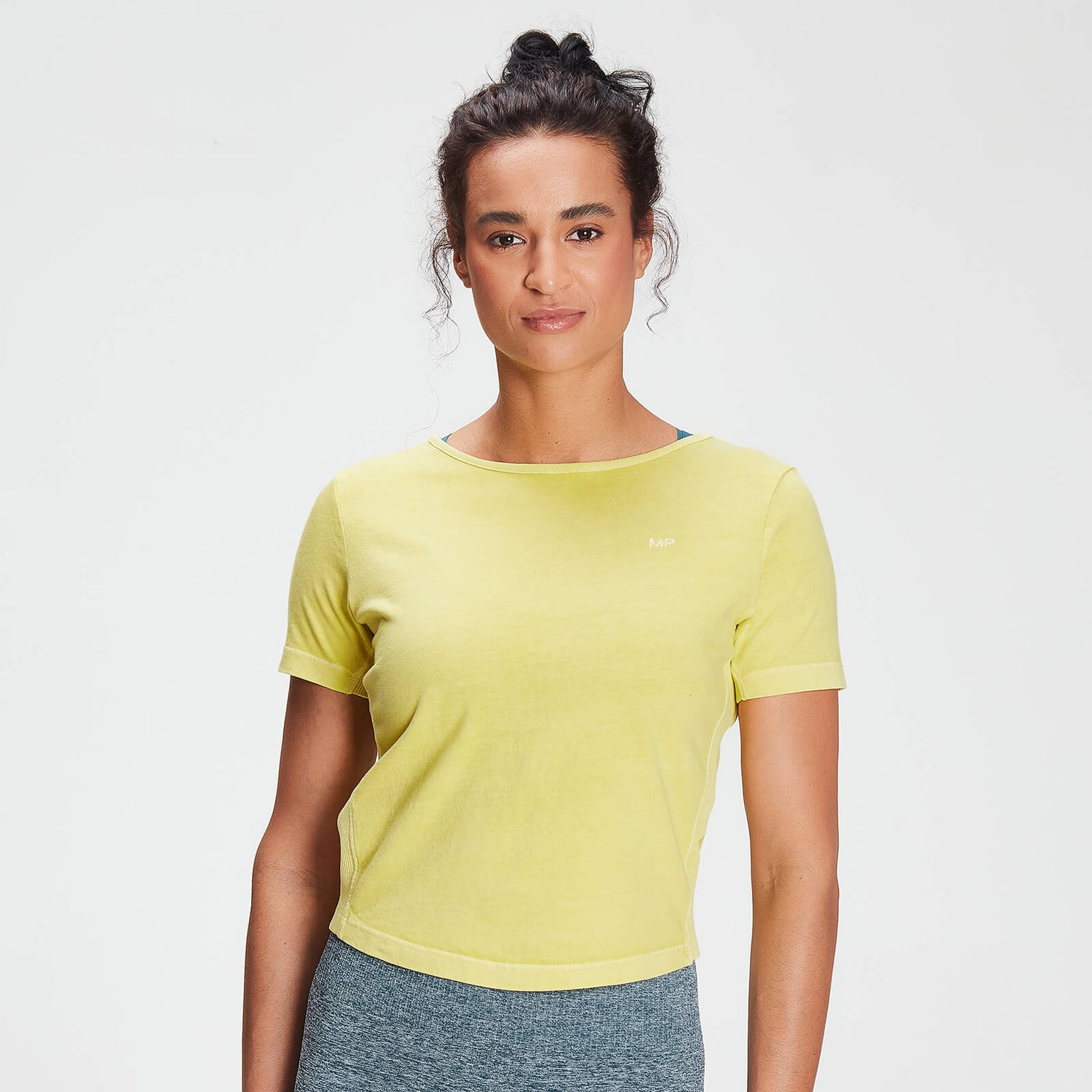 MP Женская футболка с завязками для тренировок - желтый цвет - XXS