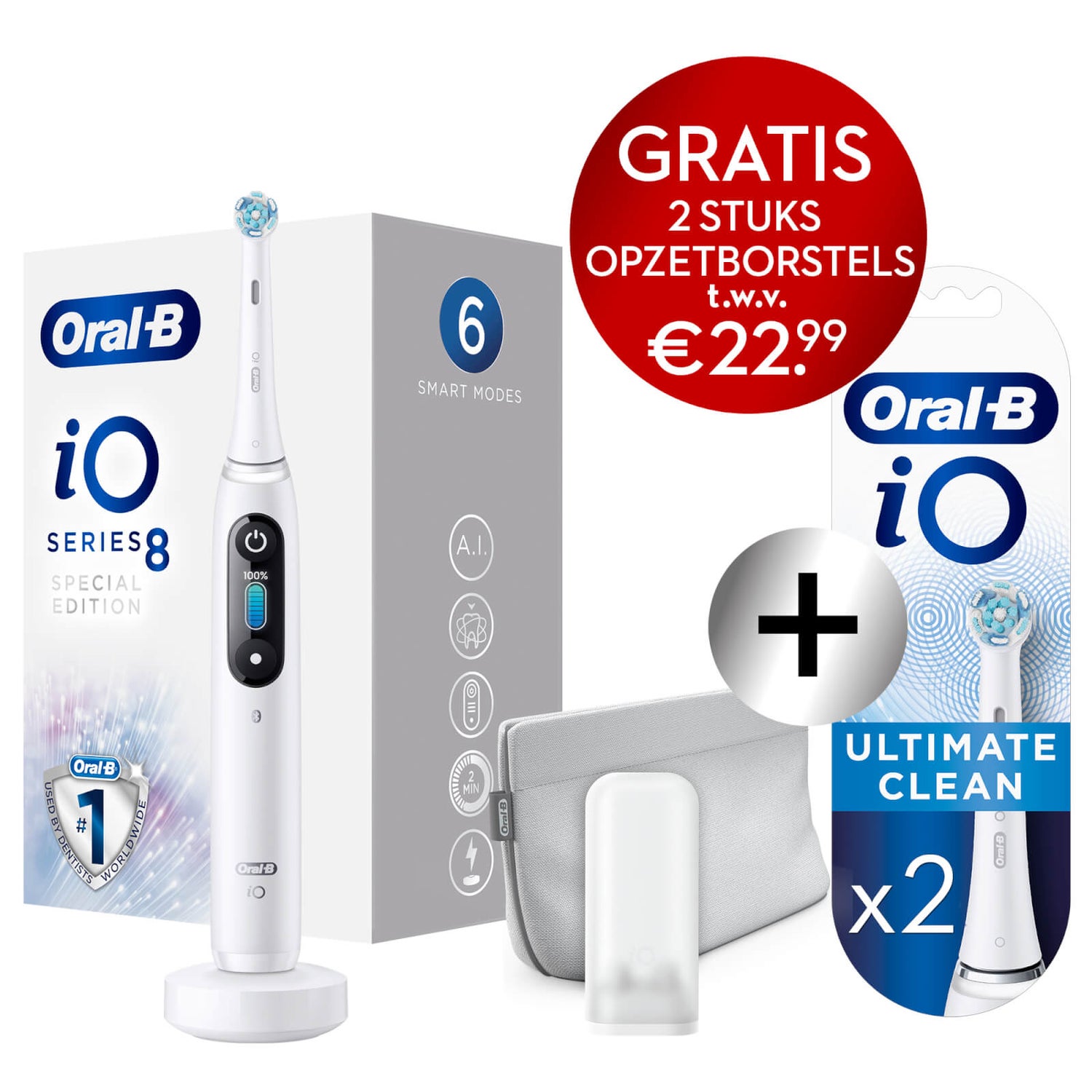 Oral-B iO8 Special Edition Elektrische Tandenborstel Wit