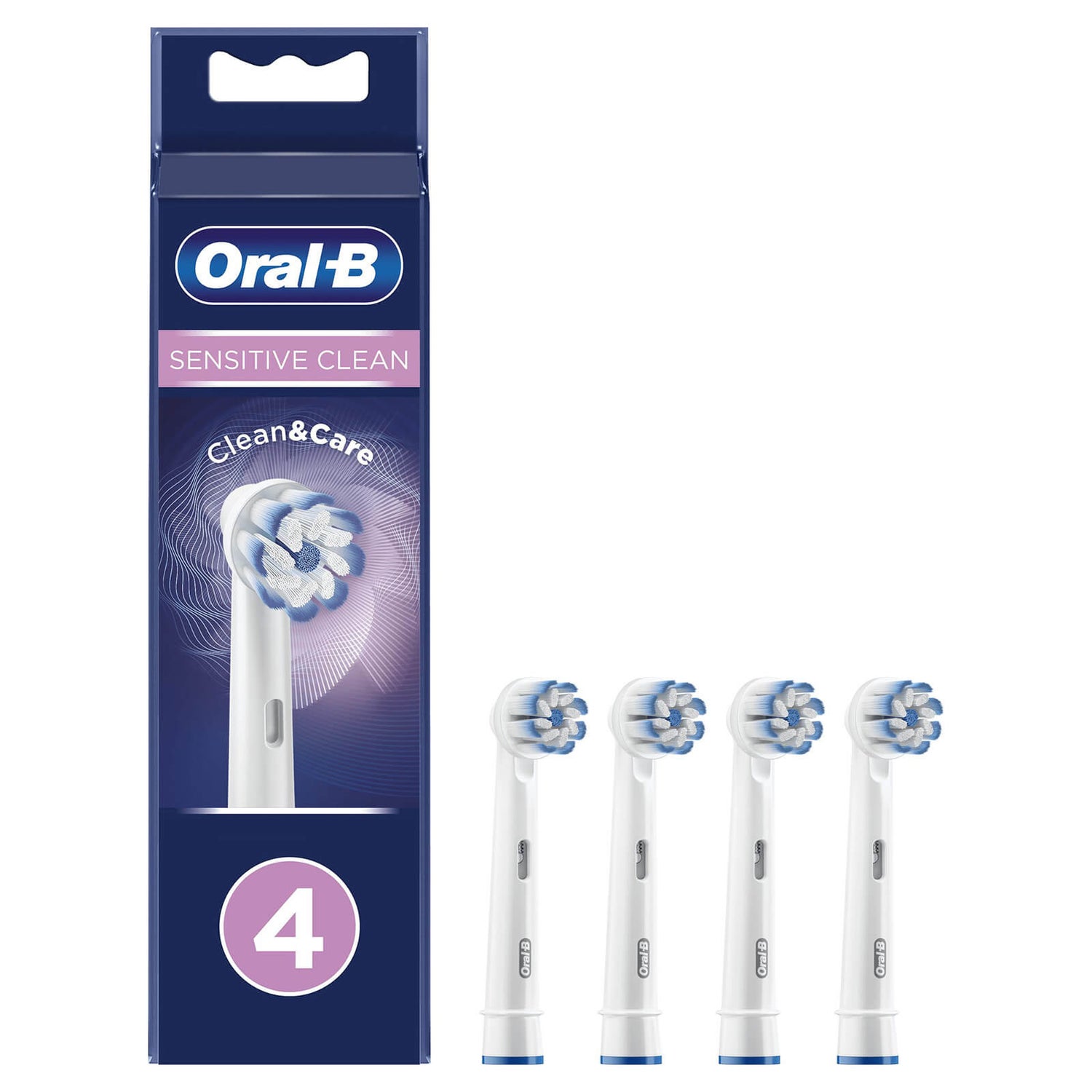 Oral-B Sensitive Clean Toothbrush Head, Pack of 4 Counts
