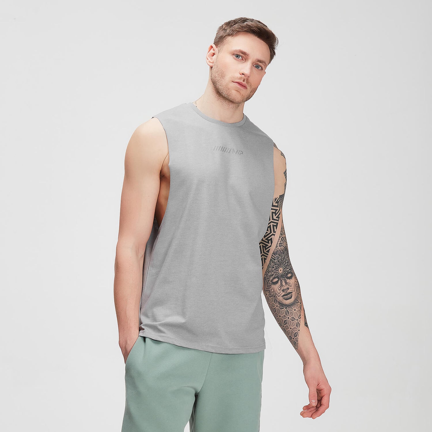 MP Tonal Graphic Tanktop für Herren − Hellgrau