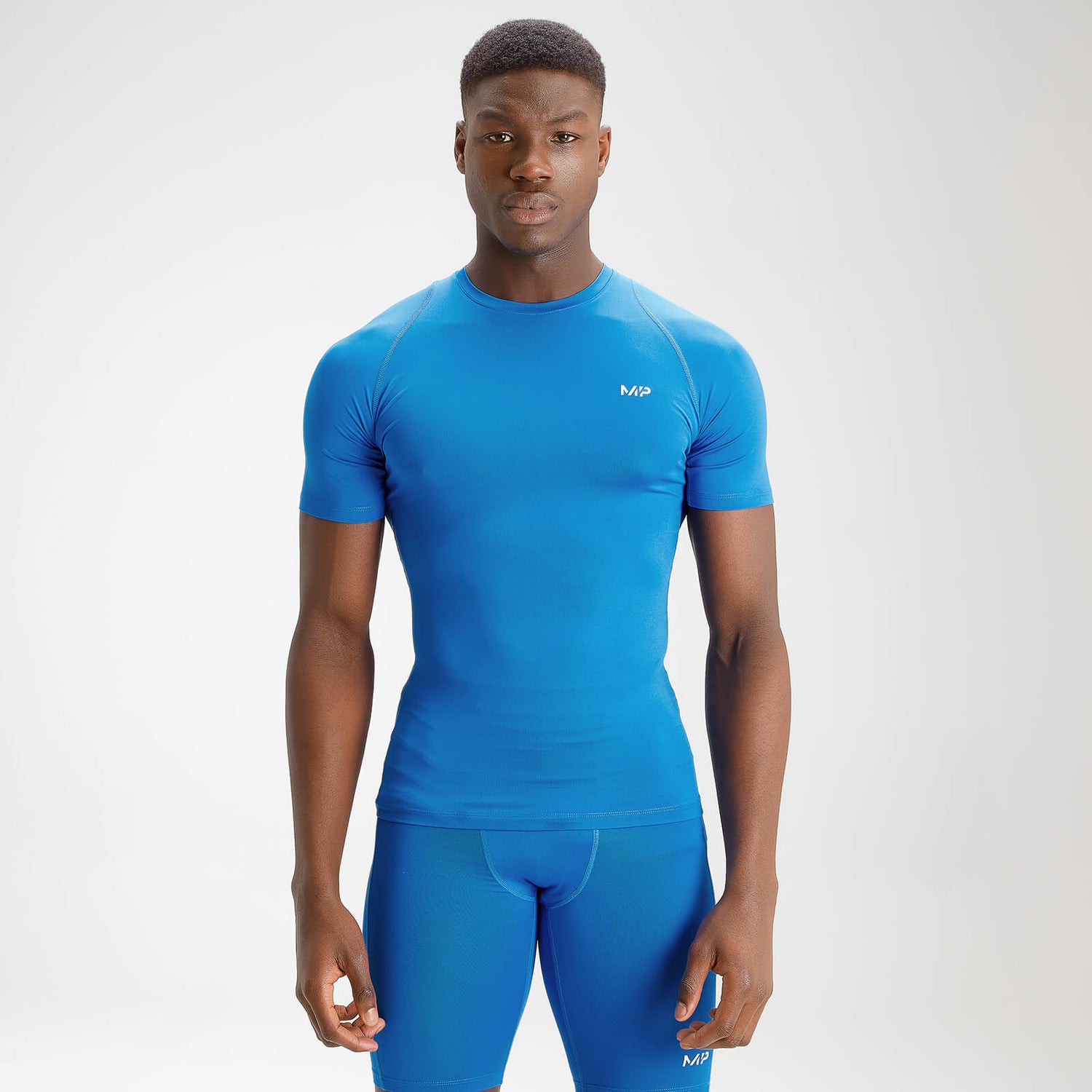MP Men's Essentials Training Baselayer Short Sleeve Top - True Blue - S