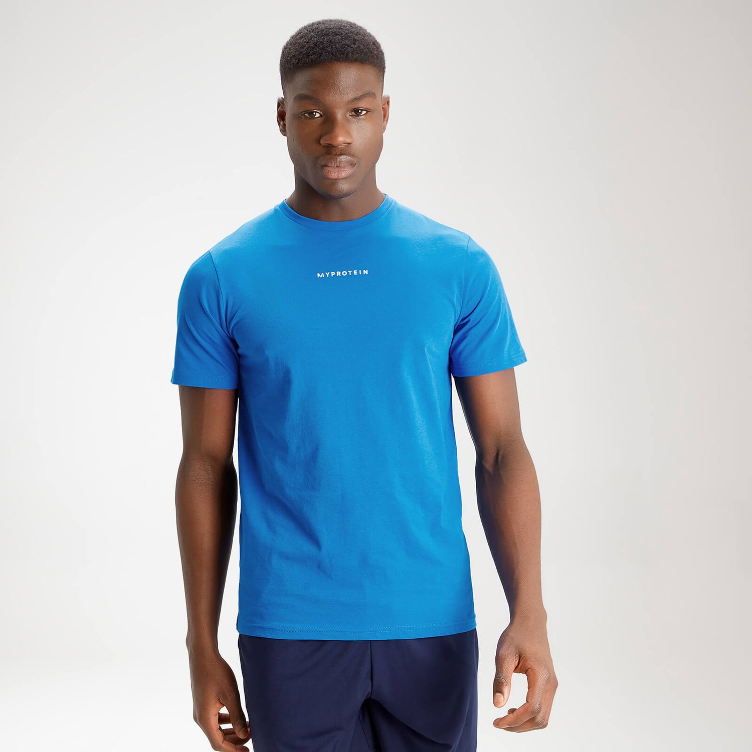 Męski T-shirt z krótkimi rękawami z kolekcji Originals Logo MP – True Blue - XXS