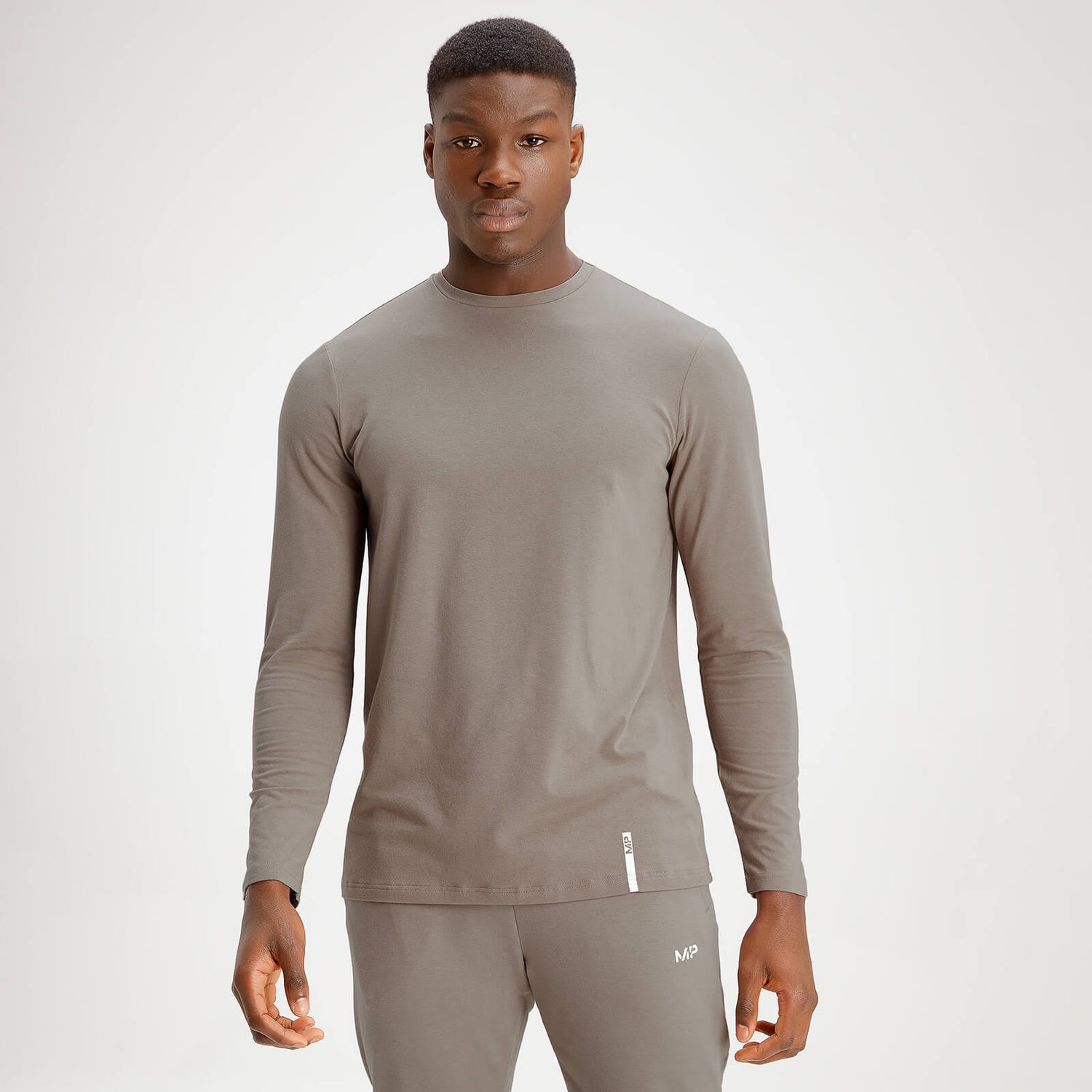 MP Men's Luxe Classic Long Sleeve Crew Top - Taupe