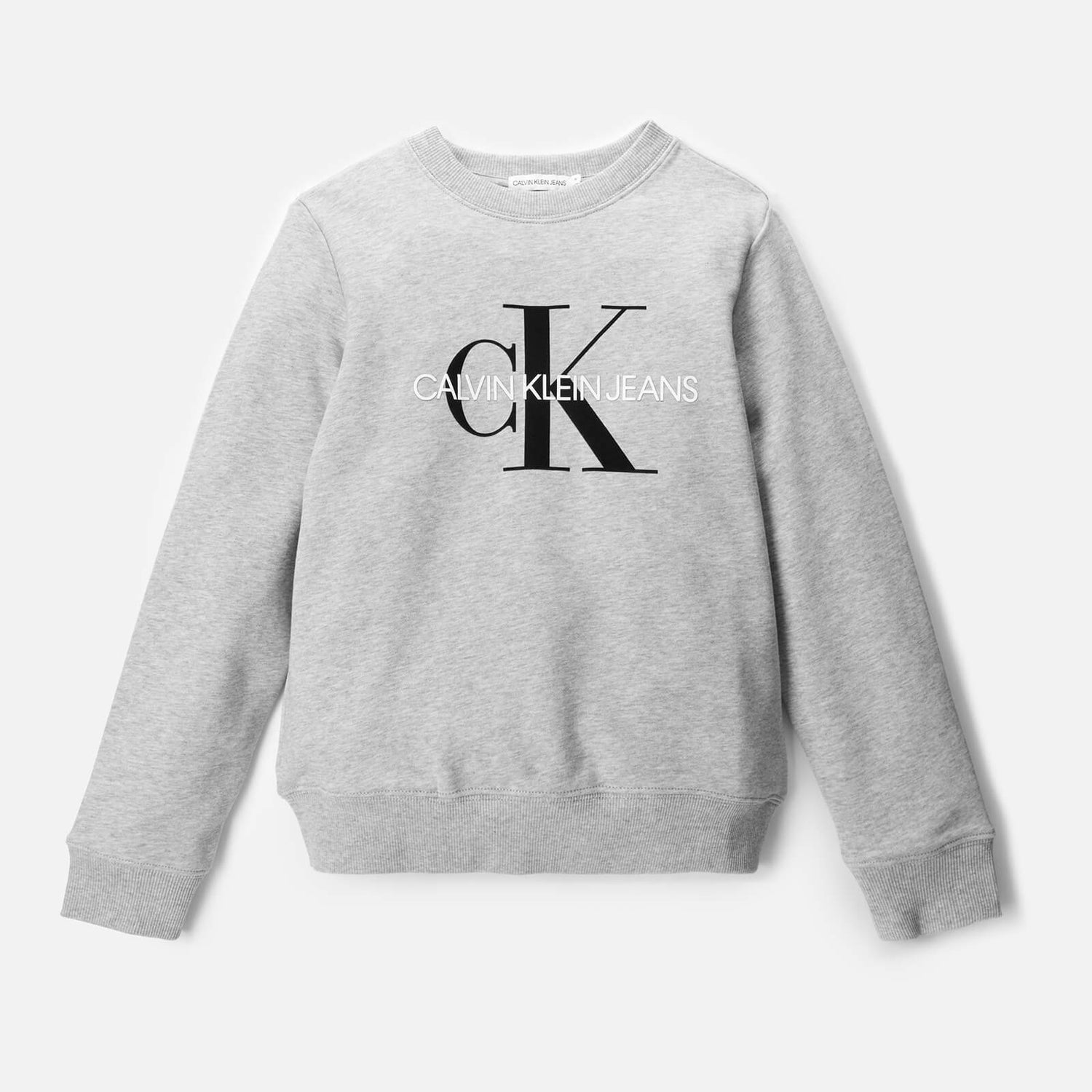 Calvin Klein Kids' Monogram Logo Sweatshirt - Light Grey - 8-9 Years