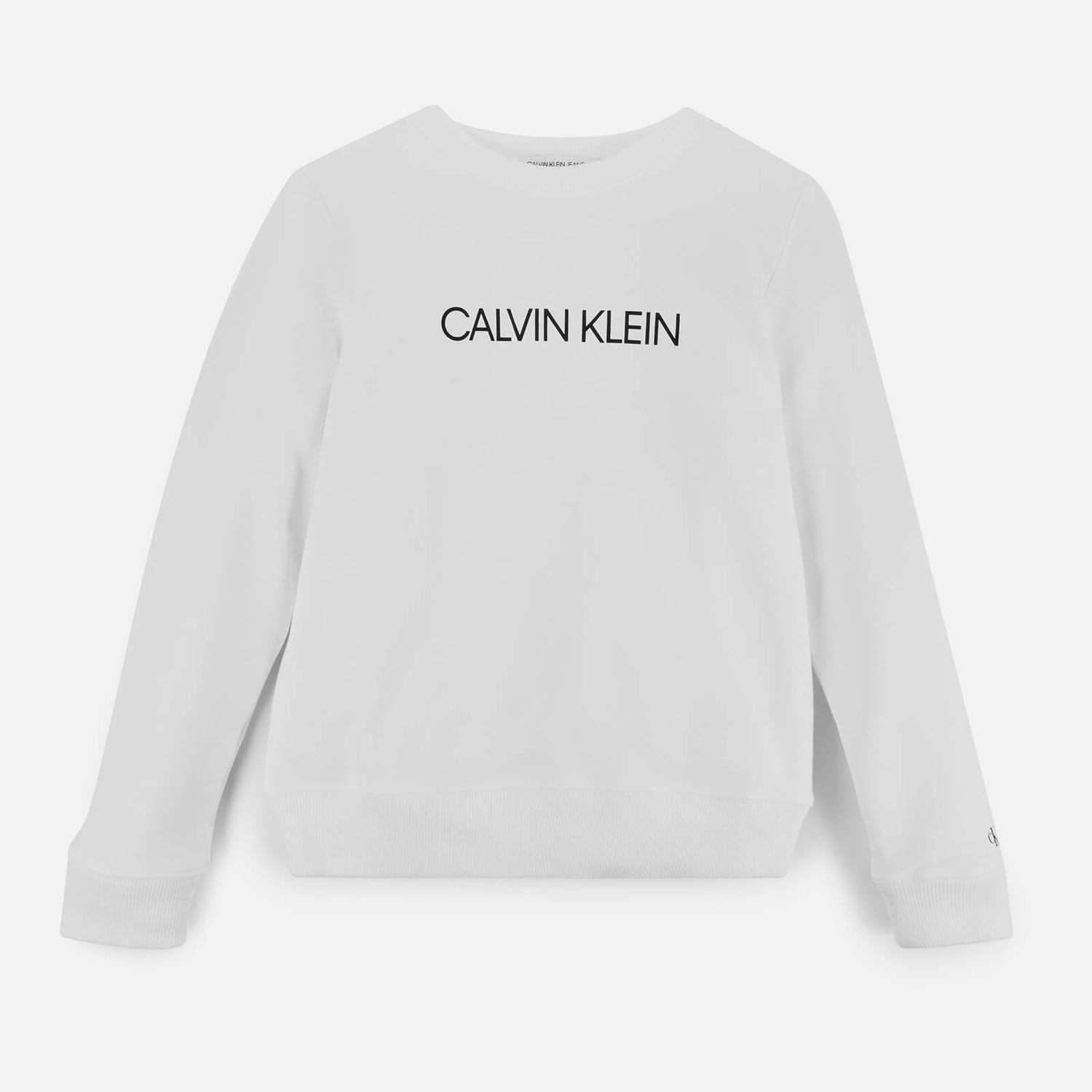 Calvin Klein Kids' Institutional Logo Sweatshirt - Bright White - 4-5 years