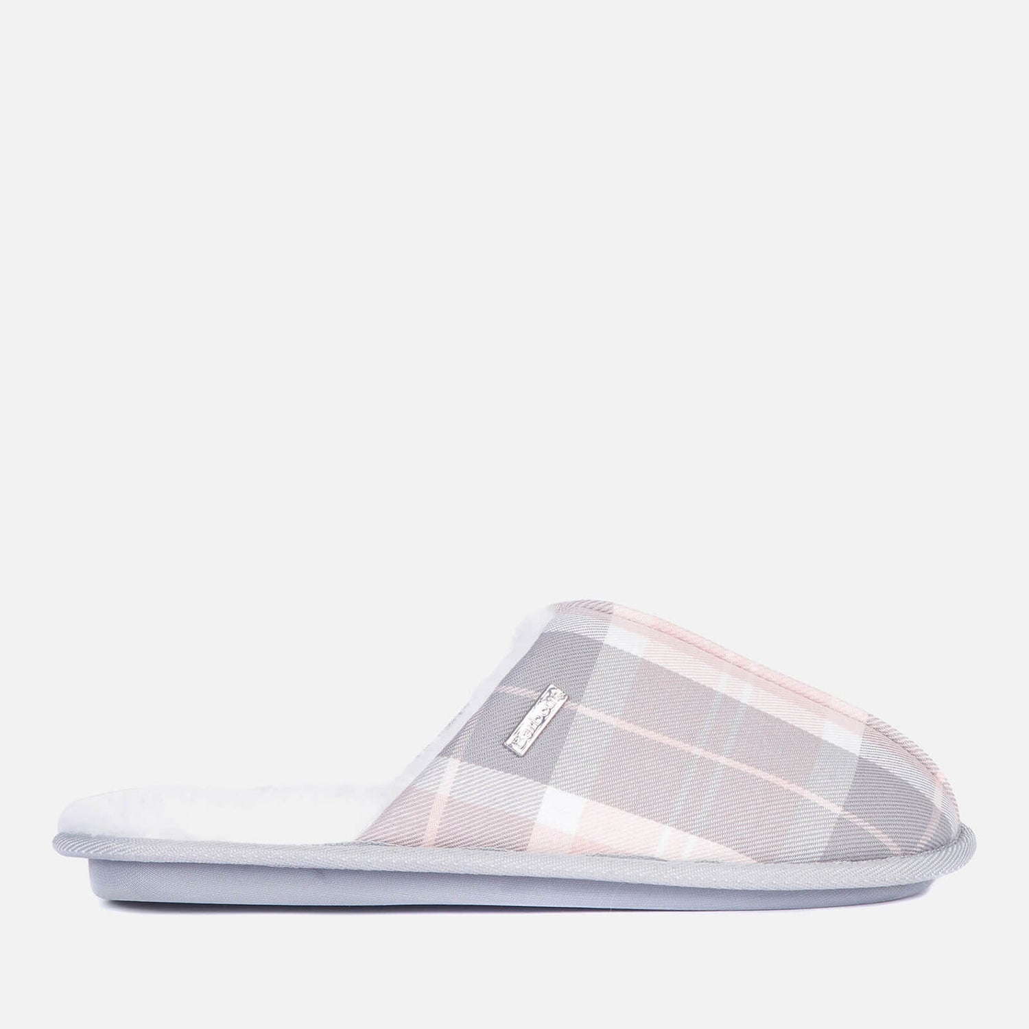Barbour Women's Maddie Slippers - Recycled Pink/Grey Tartan - UK 3