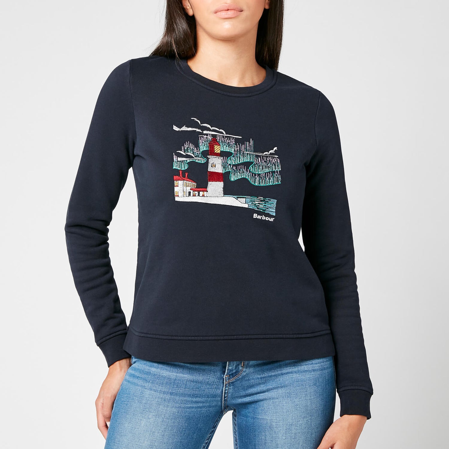 Barbour Women's Cassins Overlayer Sweatshirt - Navy | TheHut.com
