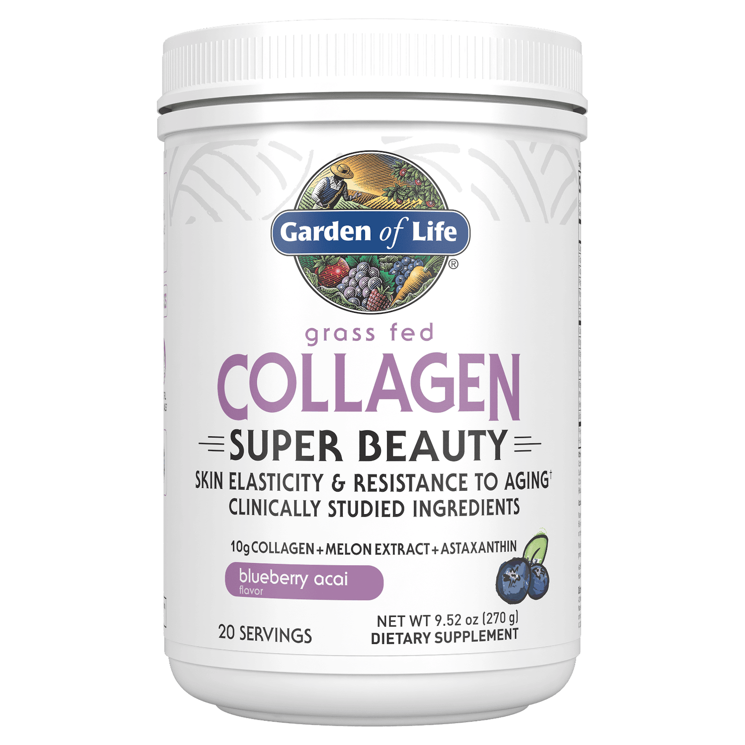 Garden of Life Collagen Super Beauty - Blueberry Acai - 270g