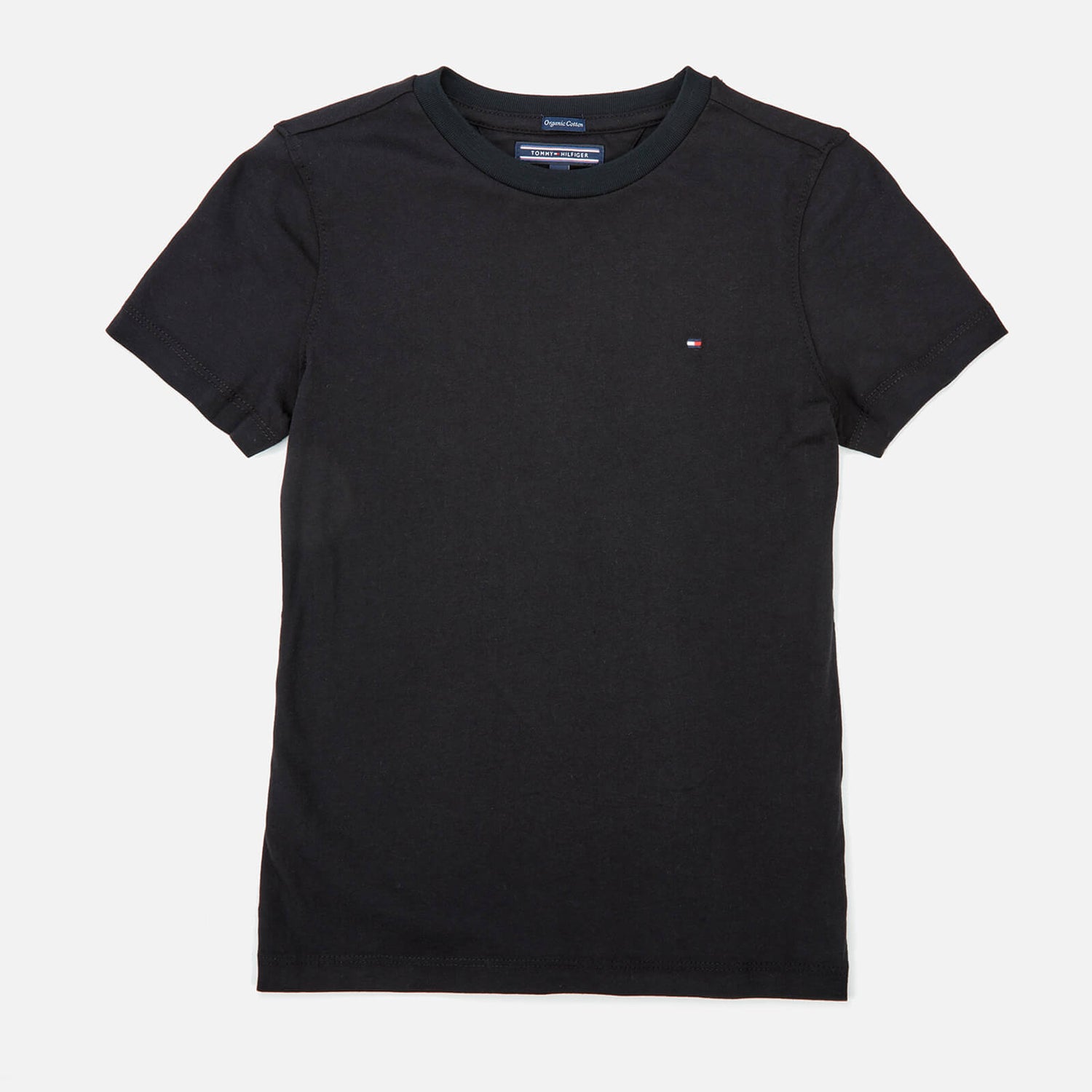 Tommy Hilfiger Boys' Basic Short Sleeve T-Shirt - Meteorite - 7 Years