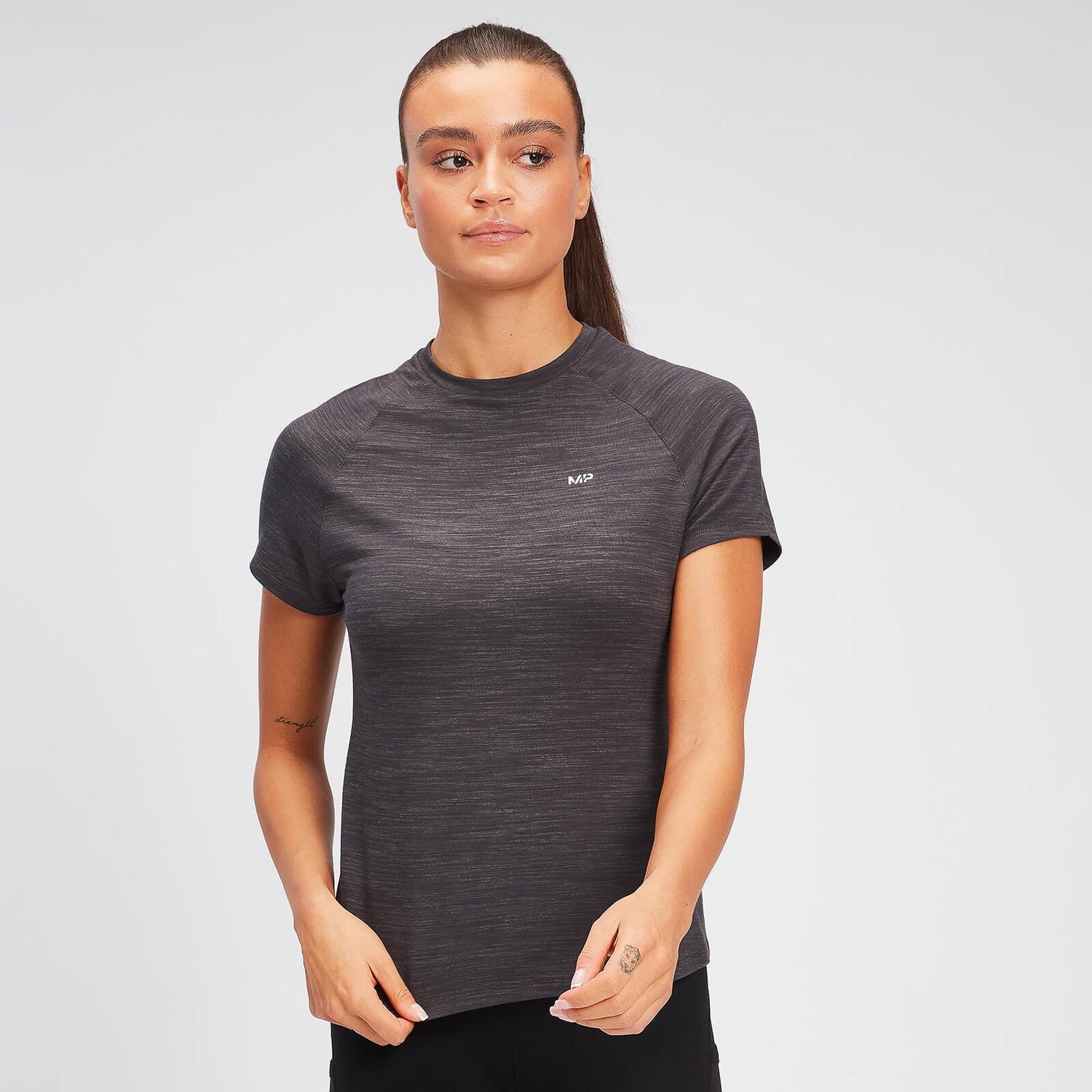 MP Женская футболка Performance T-Shirt - Black/Charcoal Marl - XS
